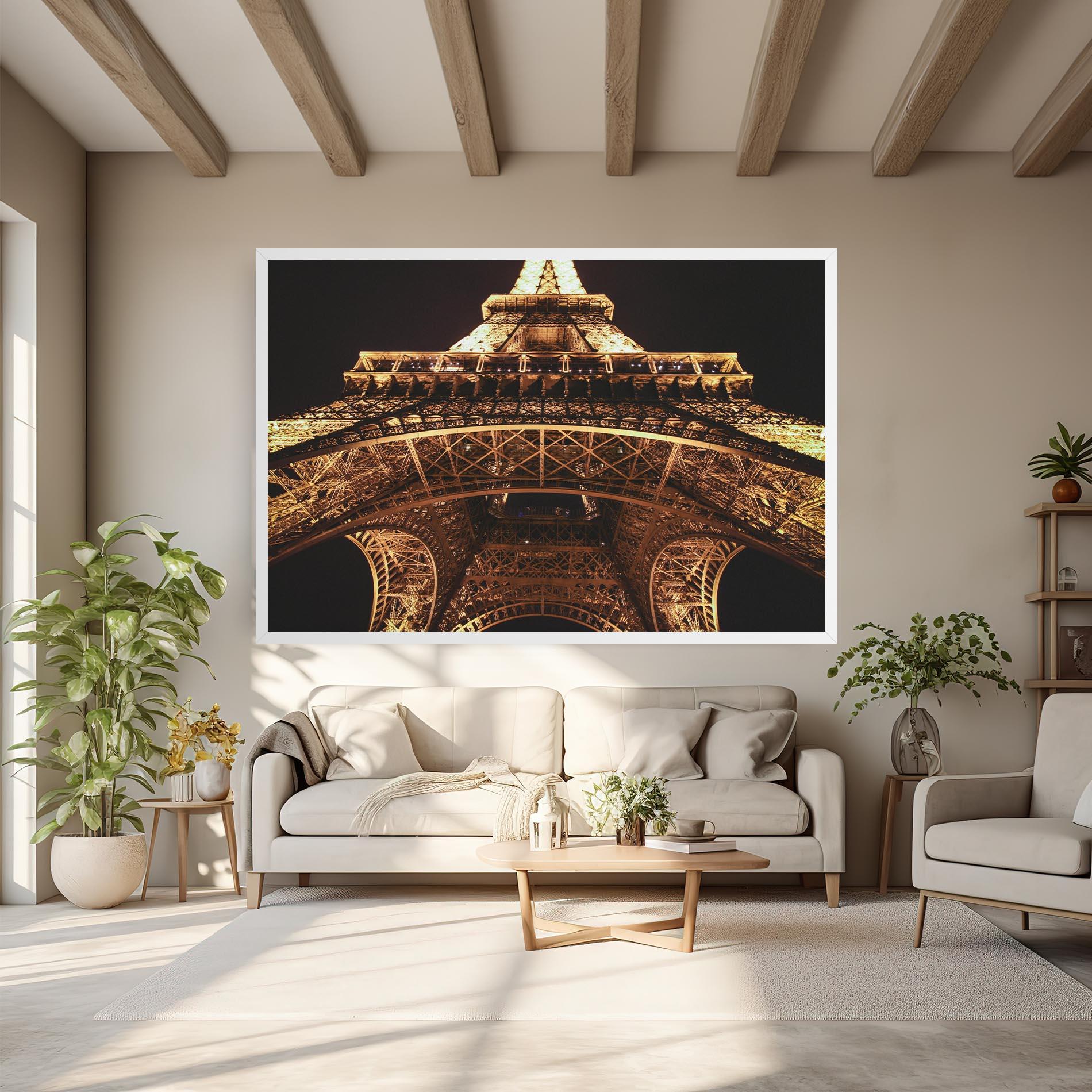 Leinwandbild Eiffel Tower At Night mockup 6