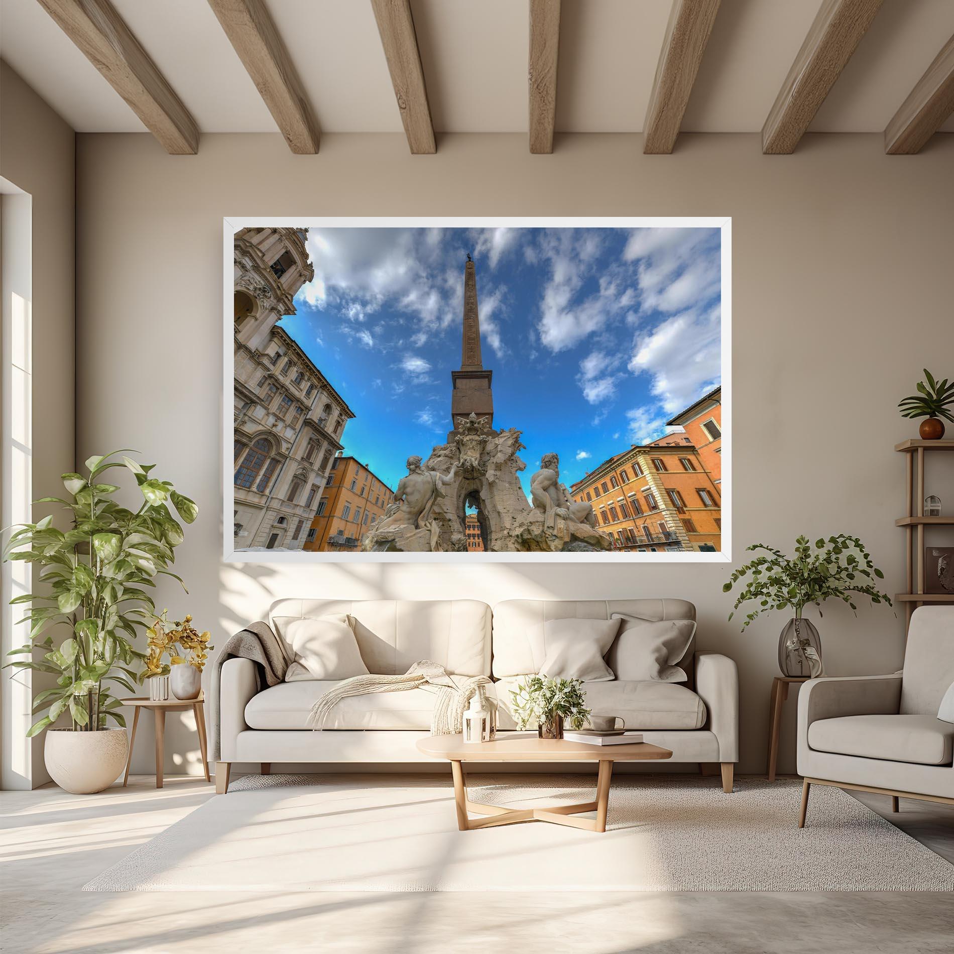 Leinwandbild Piazza Navona Italy mockup 6