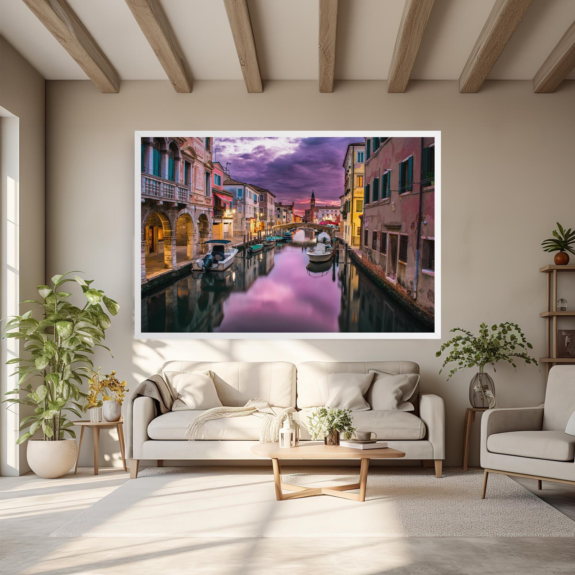 Leinwandbild Purple Light Venecia mockup 6