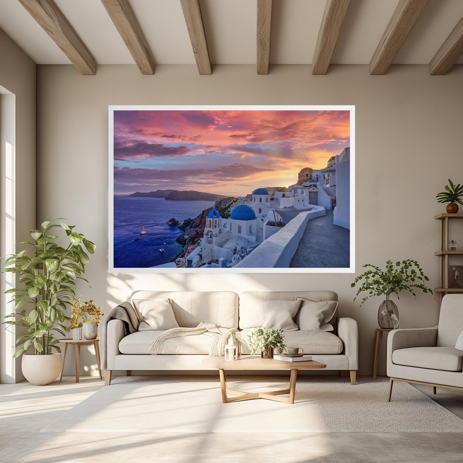 Leinwandbild Santorini View mockup 6