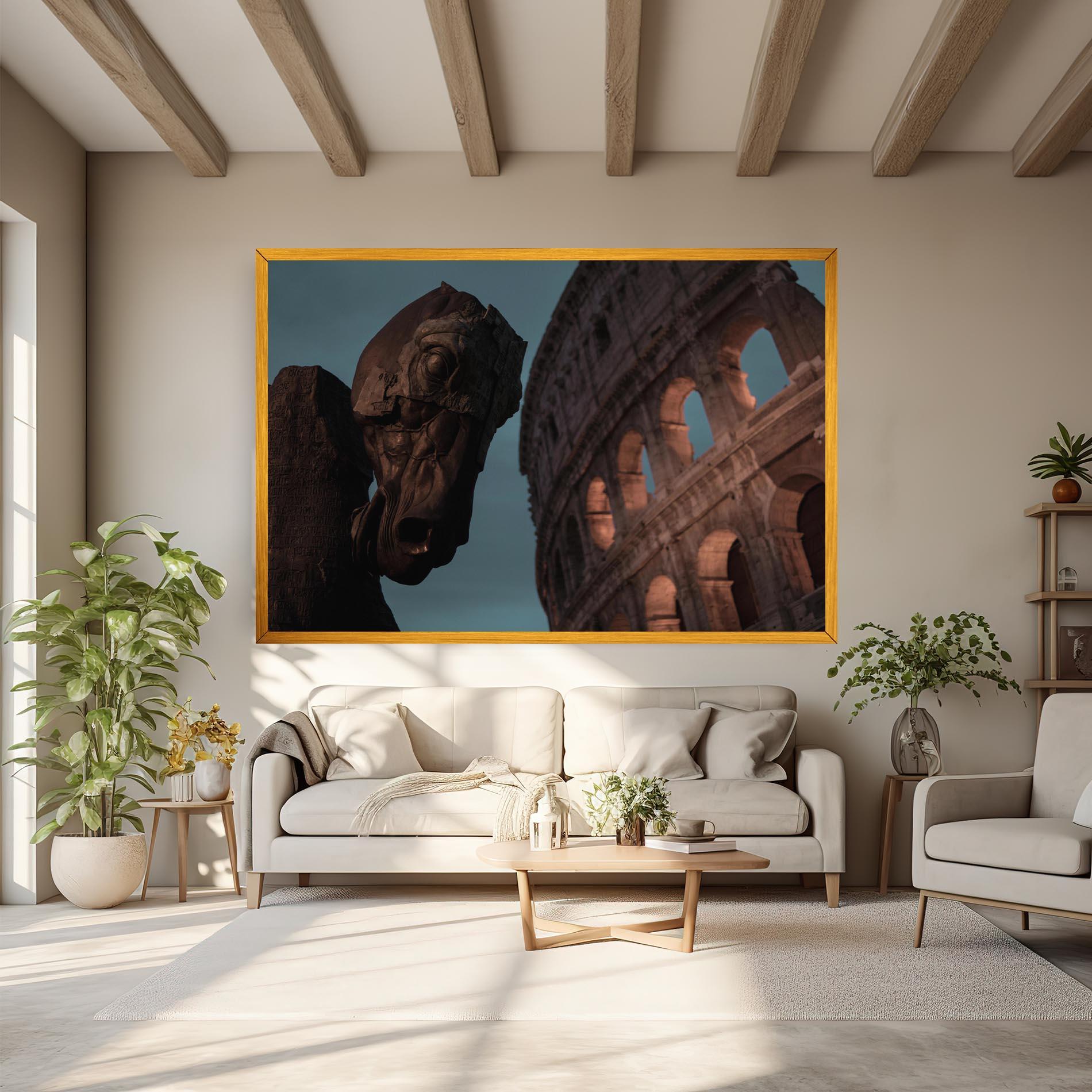 Leinwandbild Colosseum Horse mockup 6