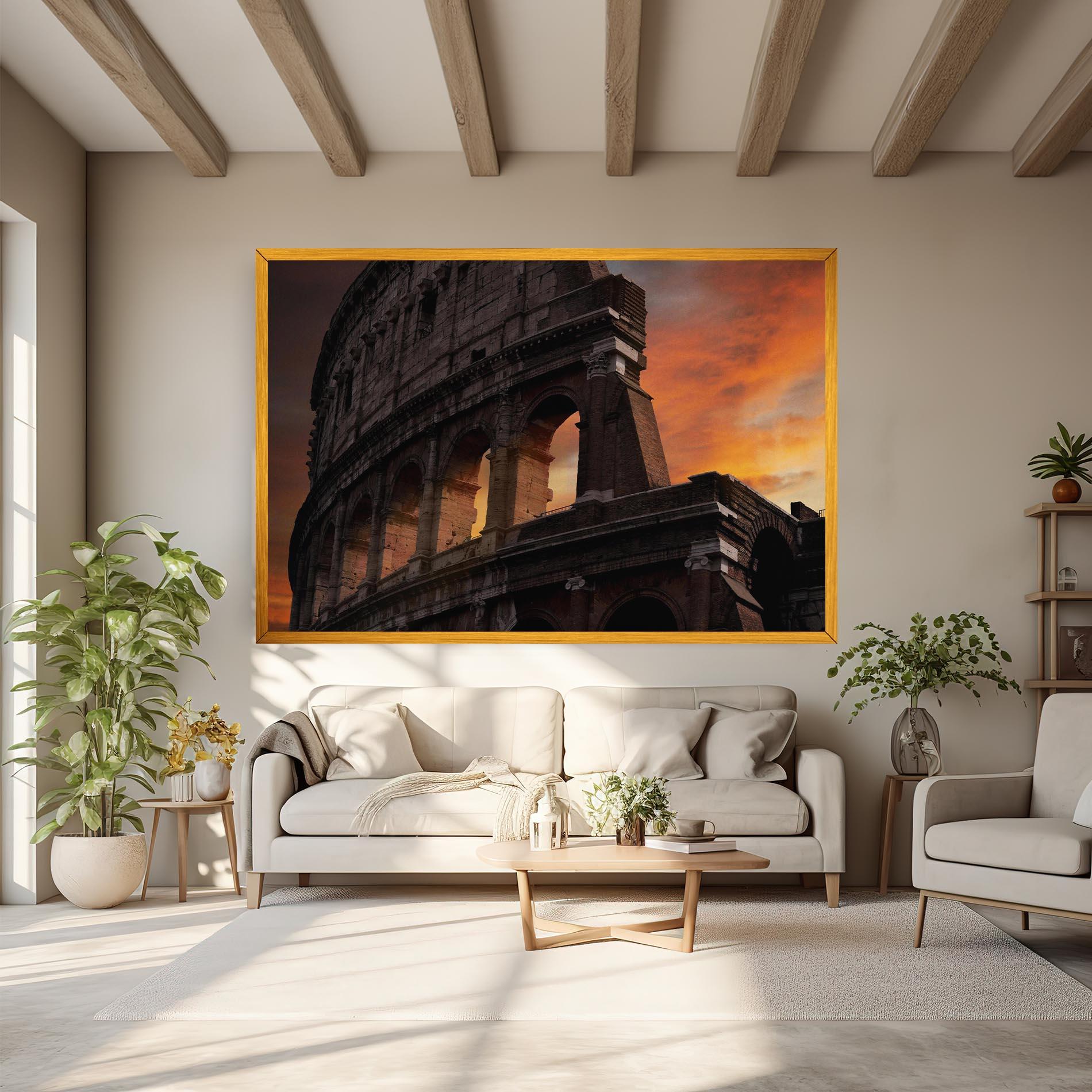 Leinwandbild Colosseum Sunset mockup 6