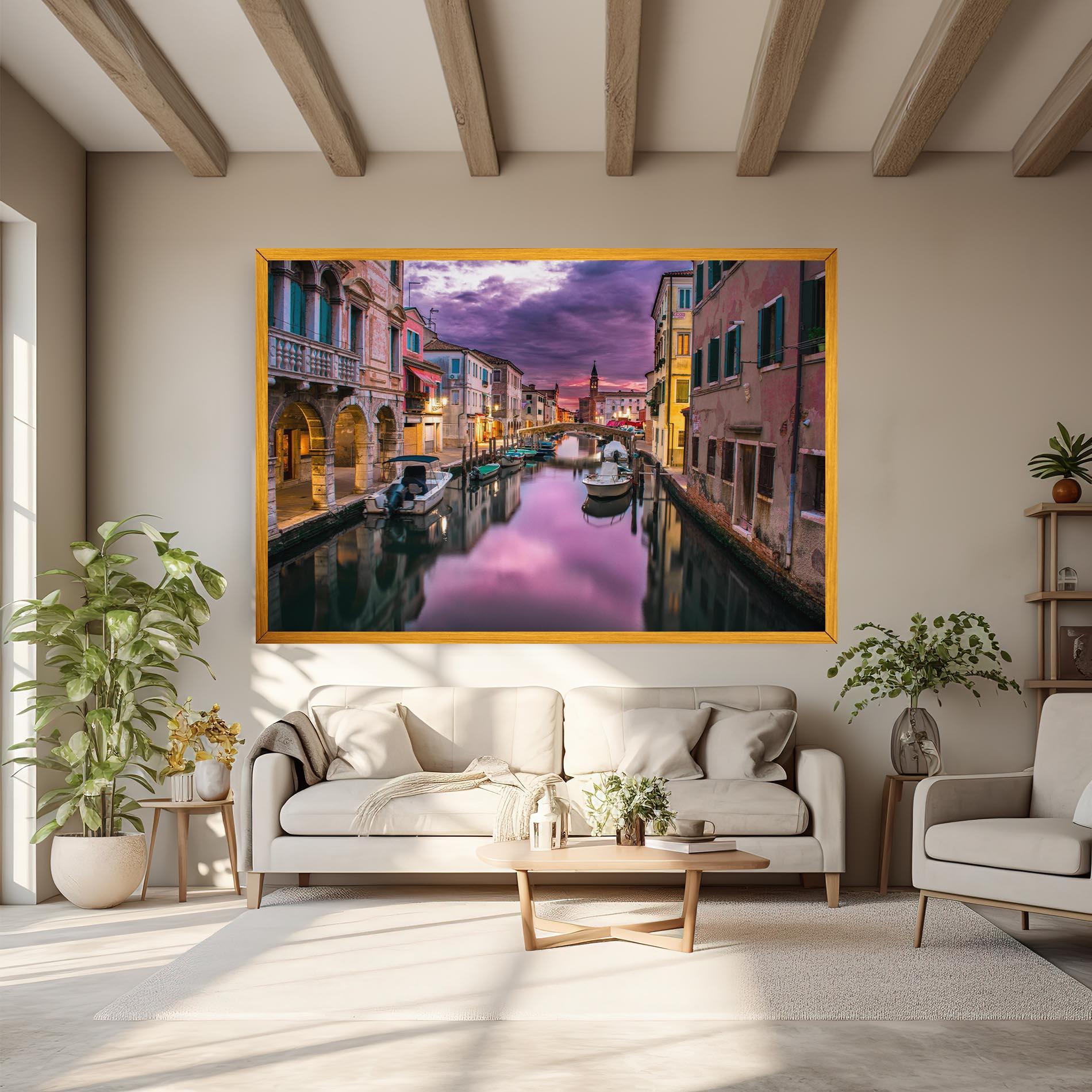 Leinwandbild Purple Light Venecia mockup 6