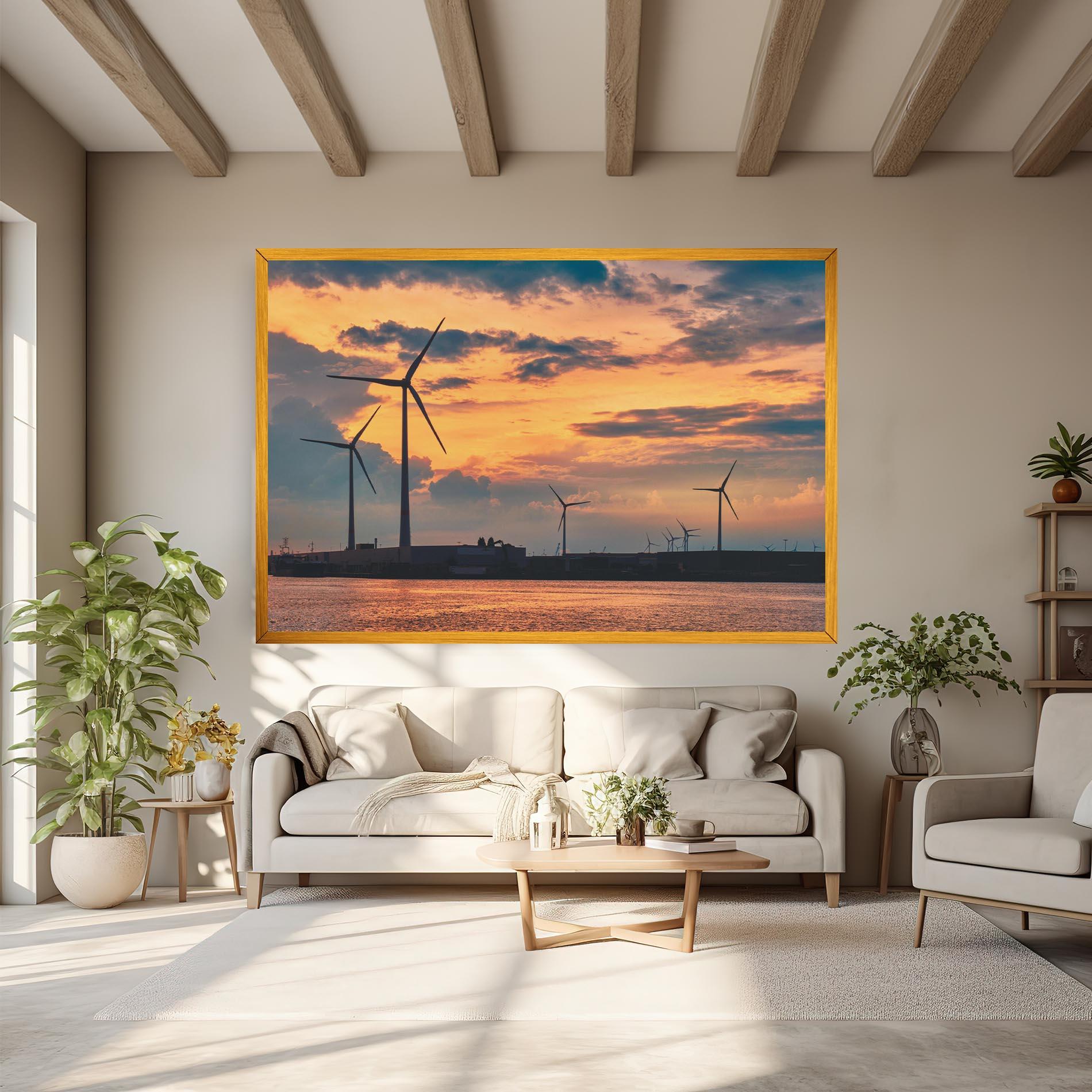 Leinwandbild Sunset Belgium mockup 6