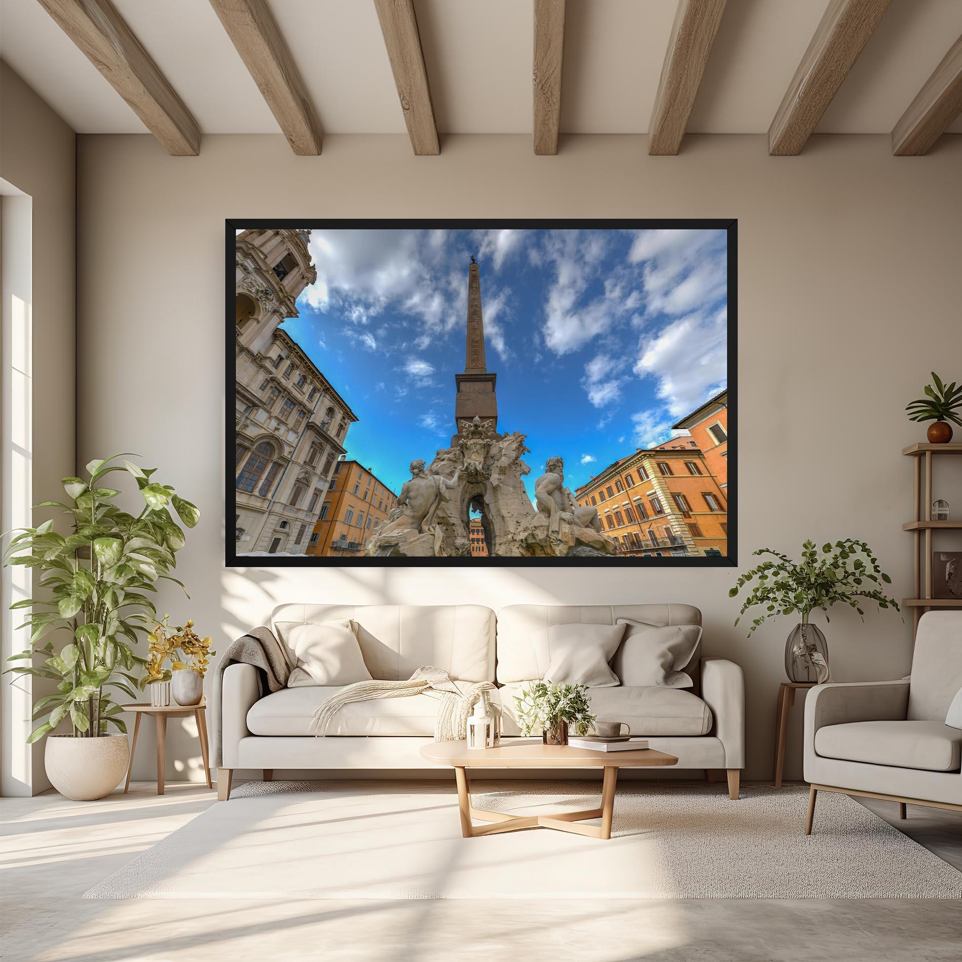 Leinwandbild Piazza Navona Italy mockup 6