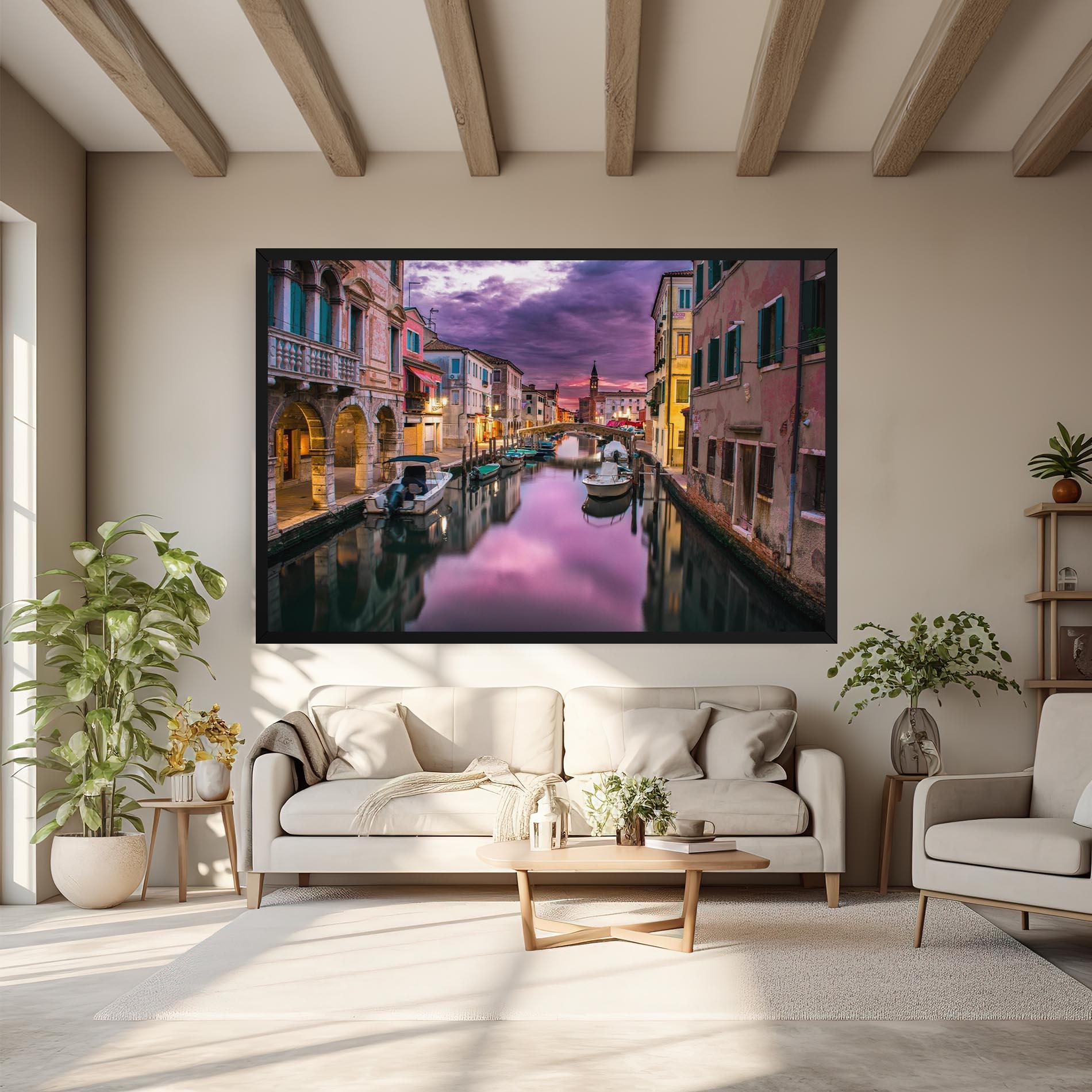 Leinwandbild Purple Light Venecia mockup 6