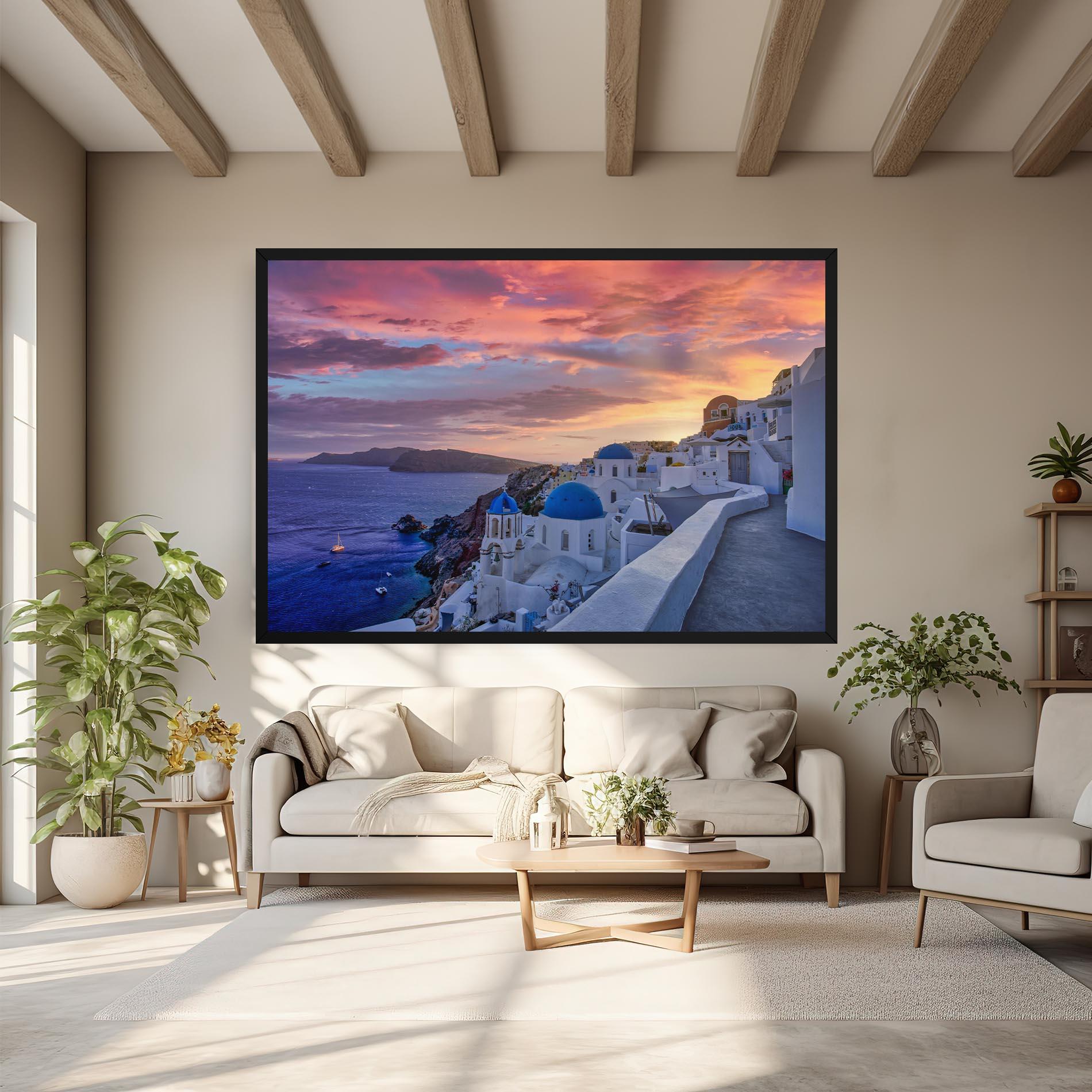 Leinwandbild Santorini View mockup 6