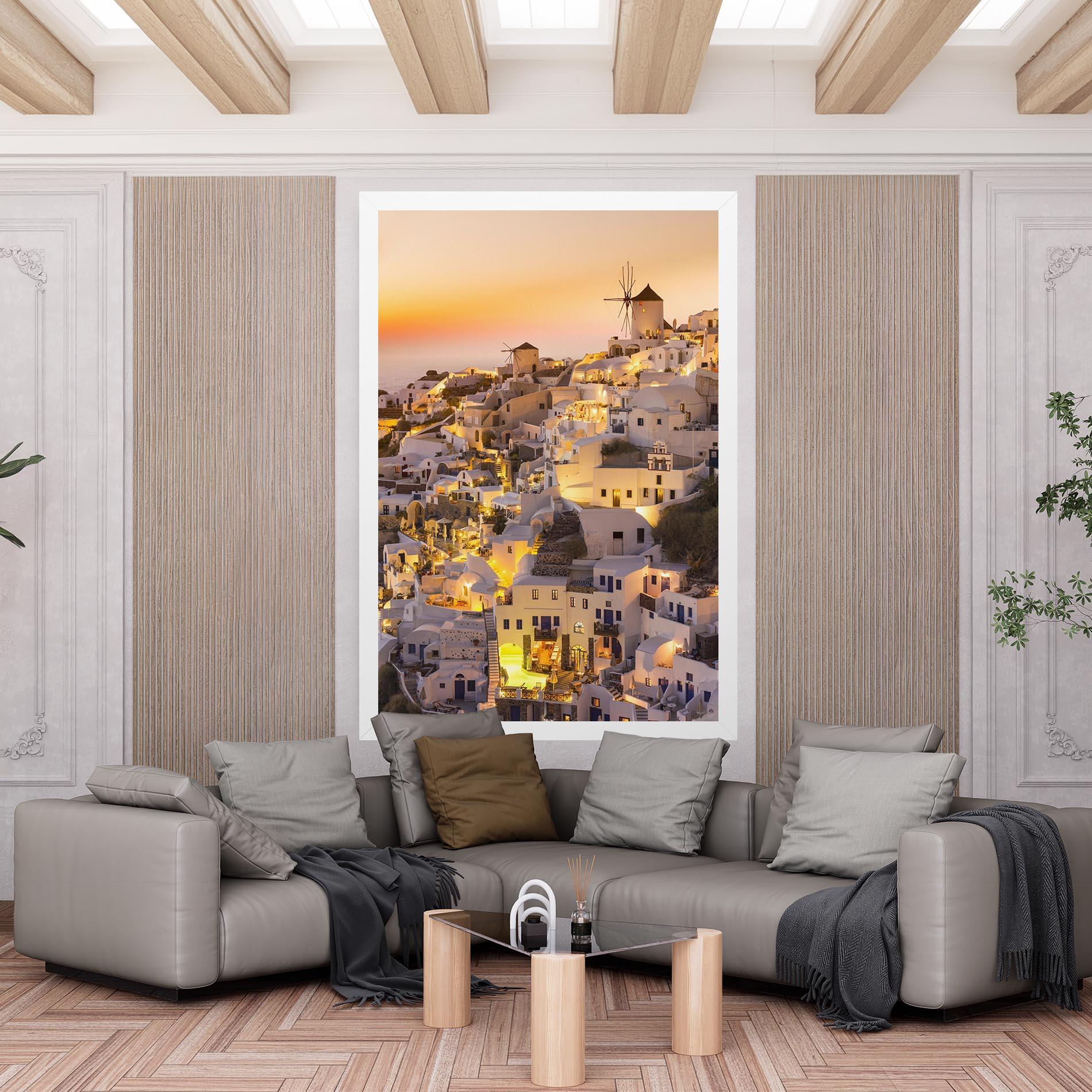 Leinwandbild Santorini Greece mockup 6