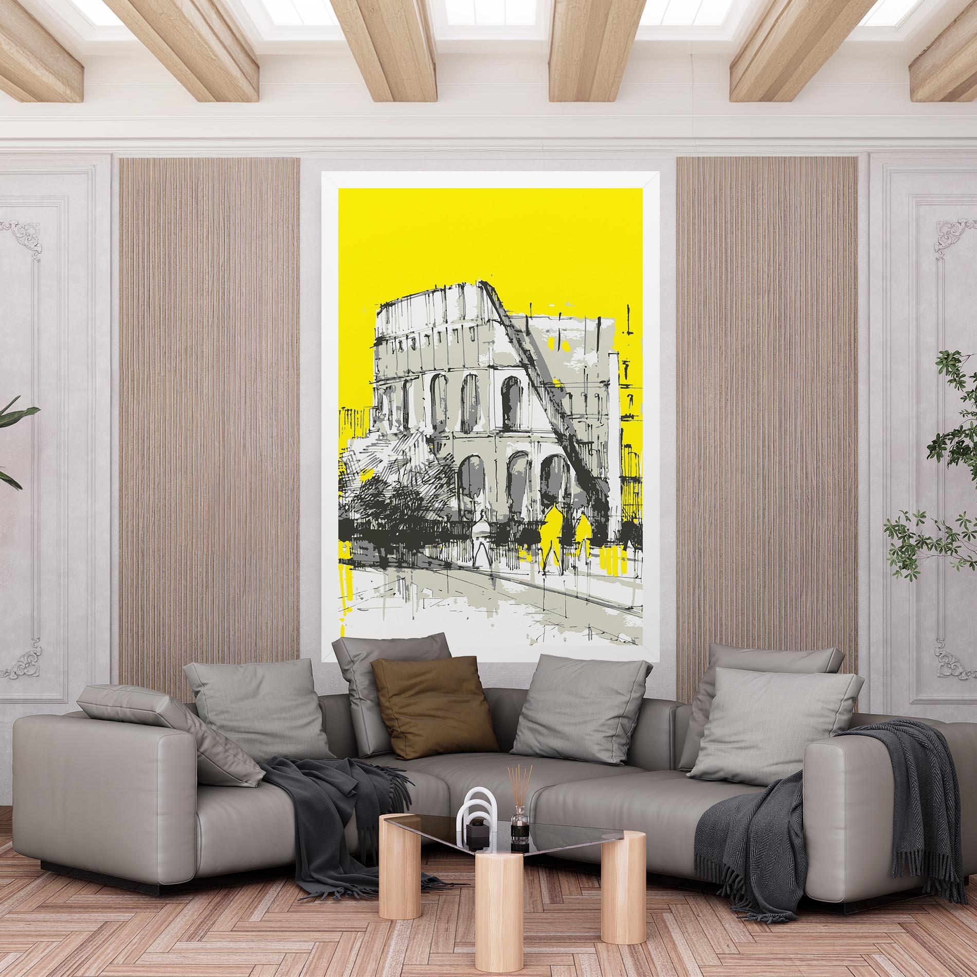 Leinwandbild Yellow Colosseum mockup 6