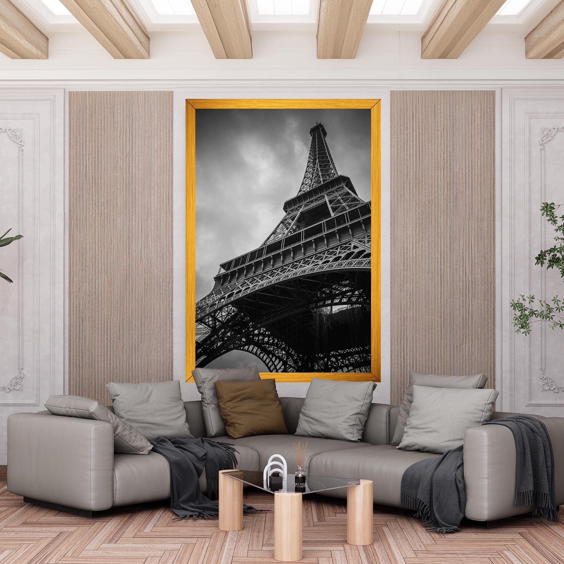 Leinwandbild Eiffel Grey Tower mockup 6