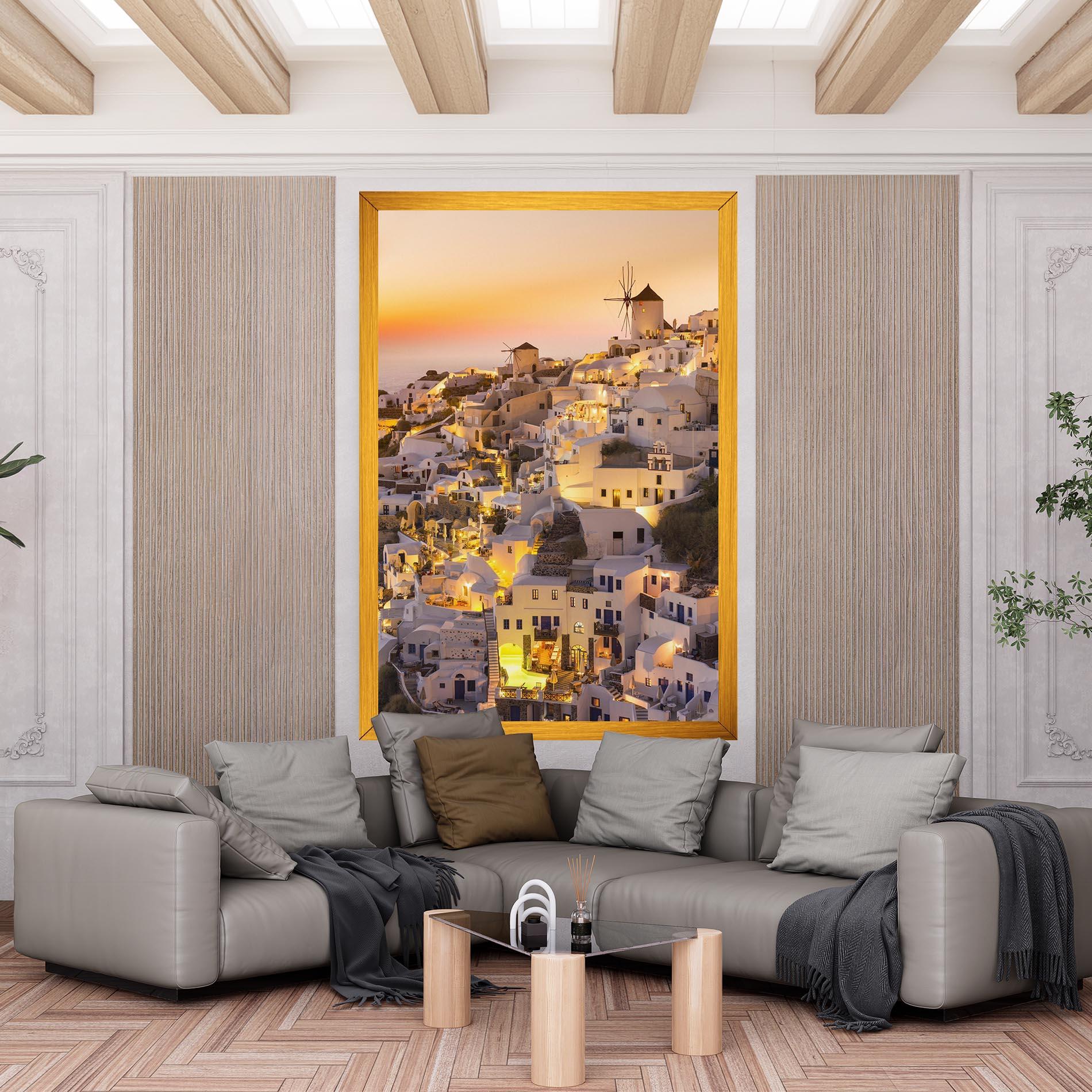 Leinwandbild Santorini Greece mockup 6