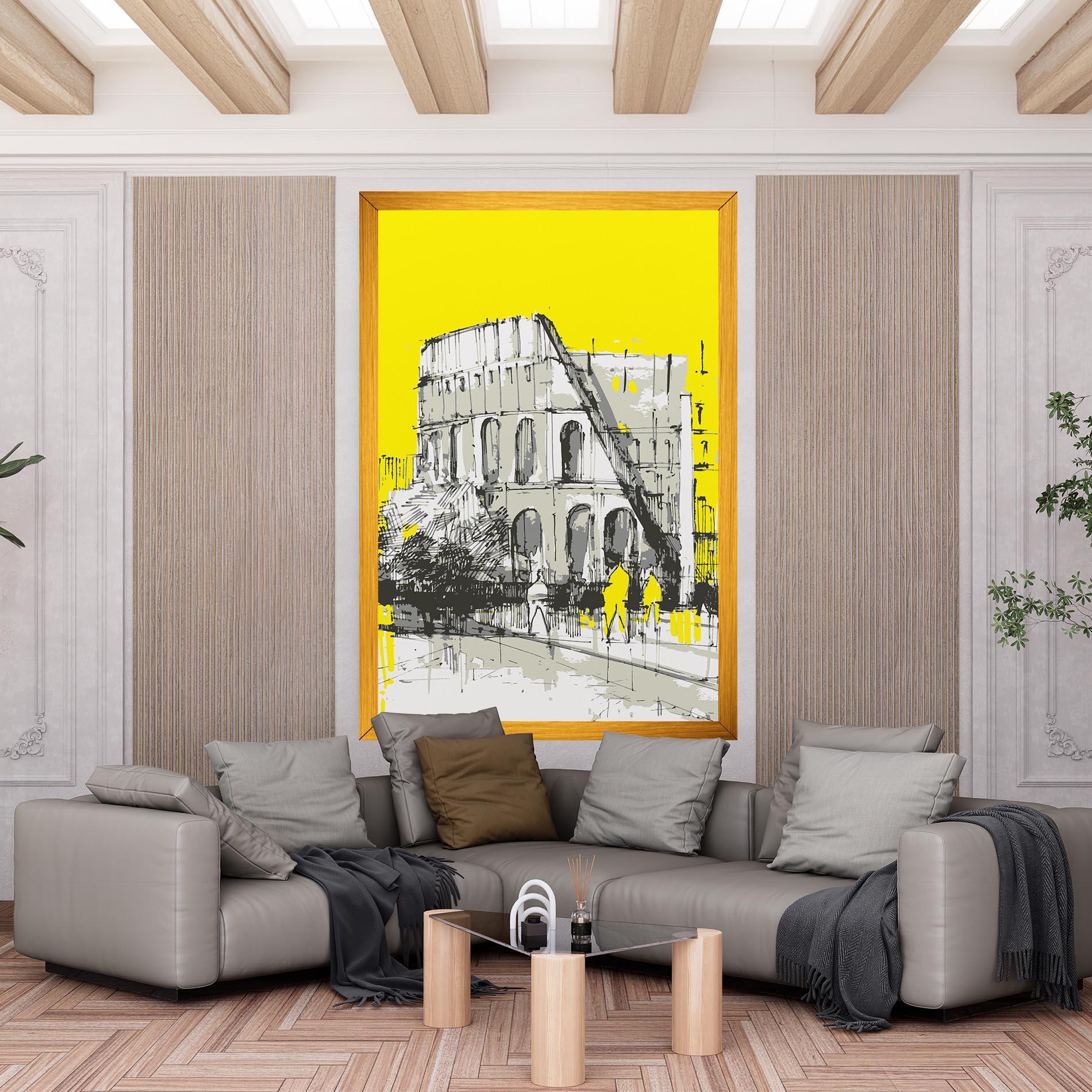 Leinwandbild Yellow Colosseum mockup 6