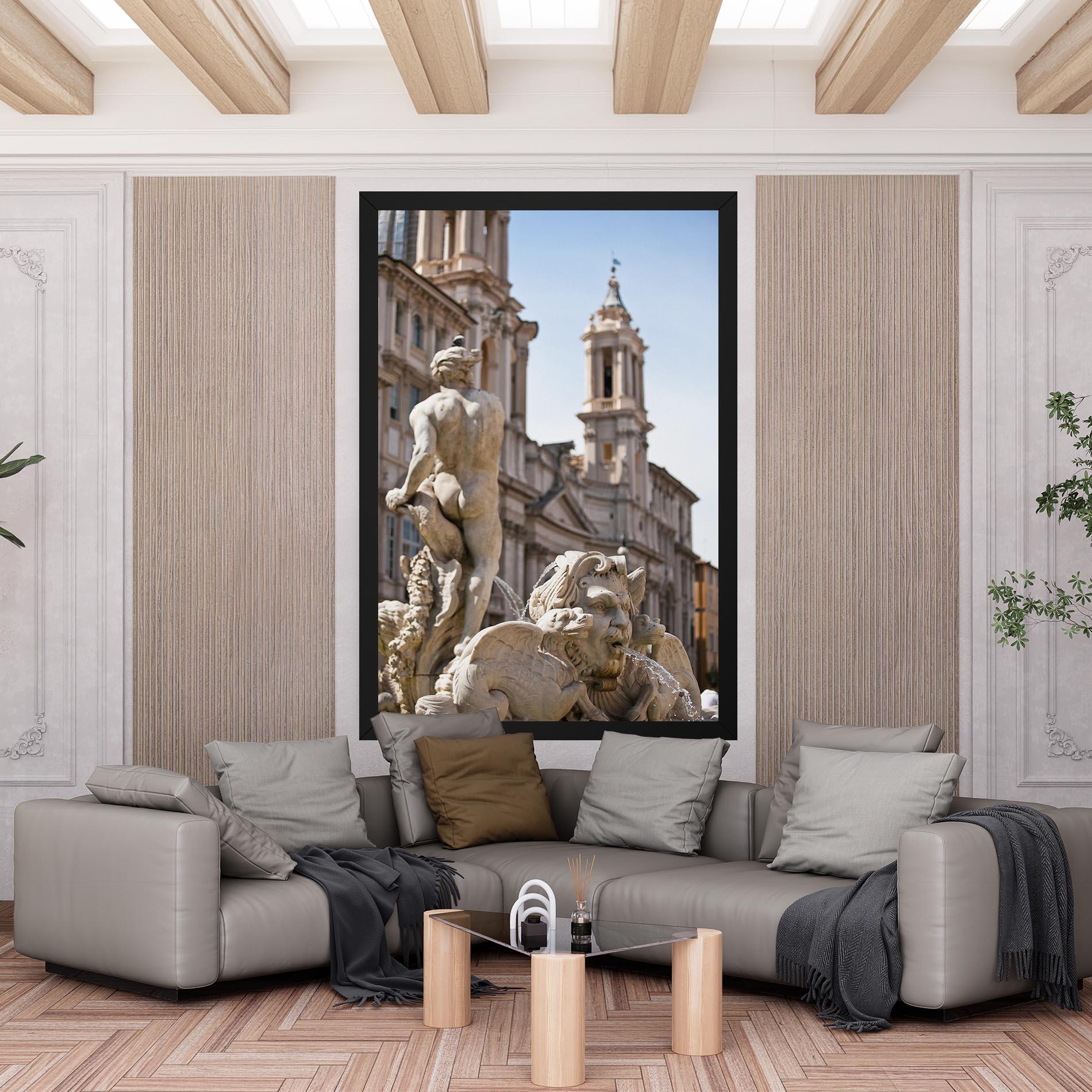 Leinwandbild Baroque Statue Italy mockup 6