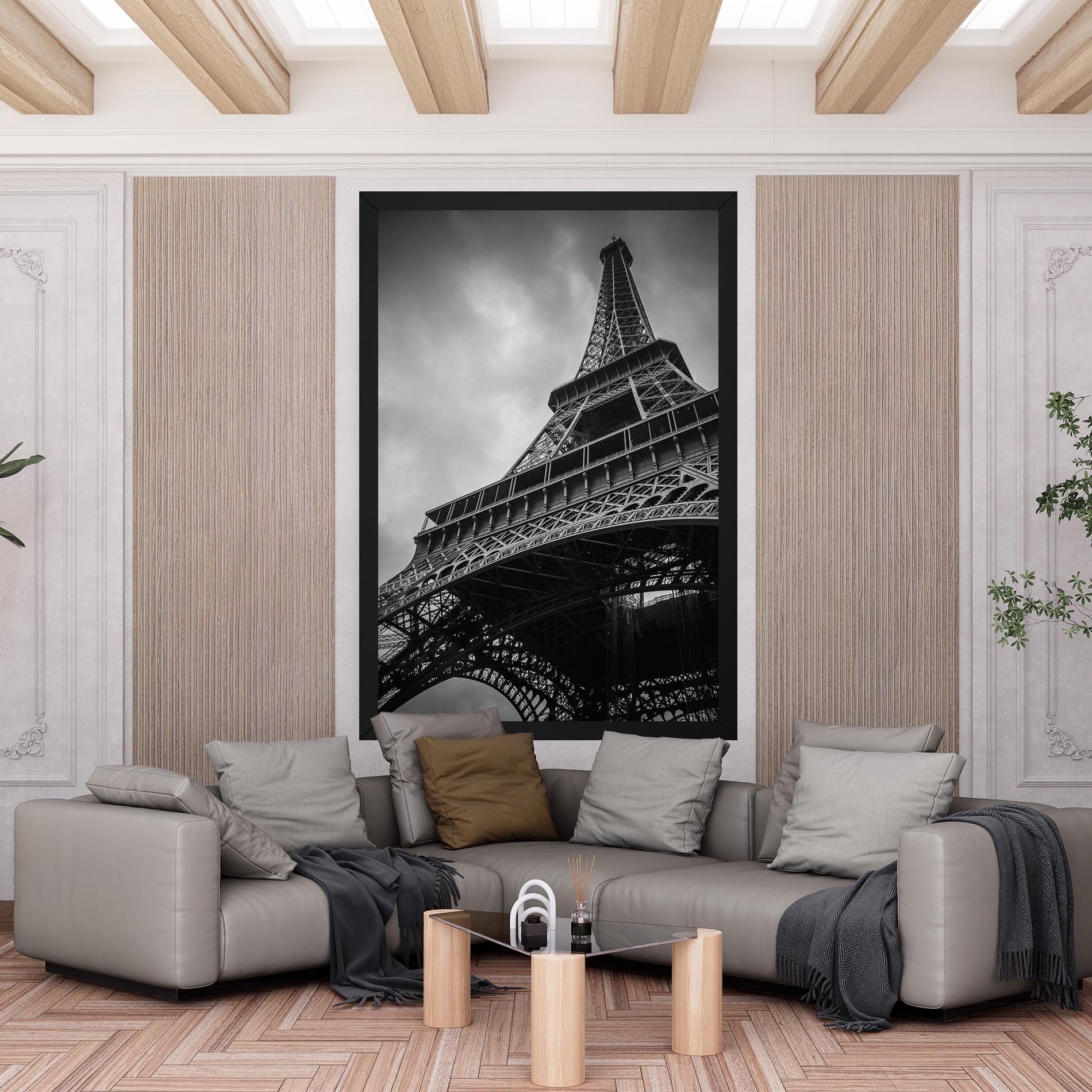 Leinwandbild Eiffel Grey Tower mockup 6