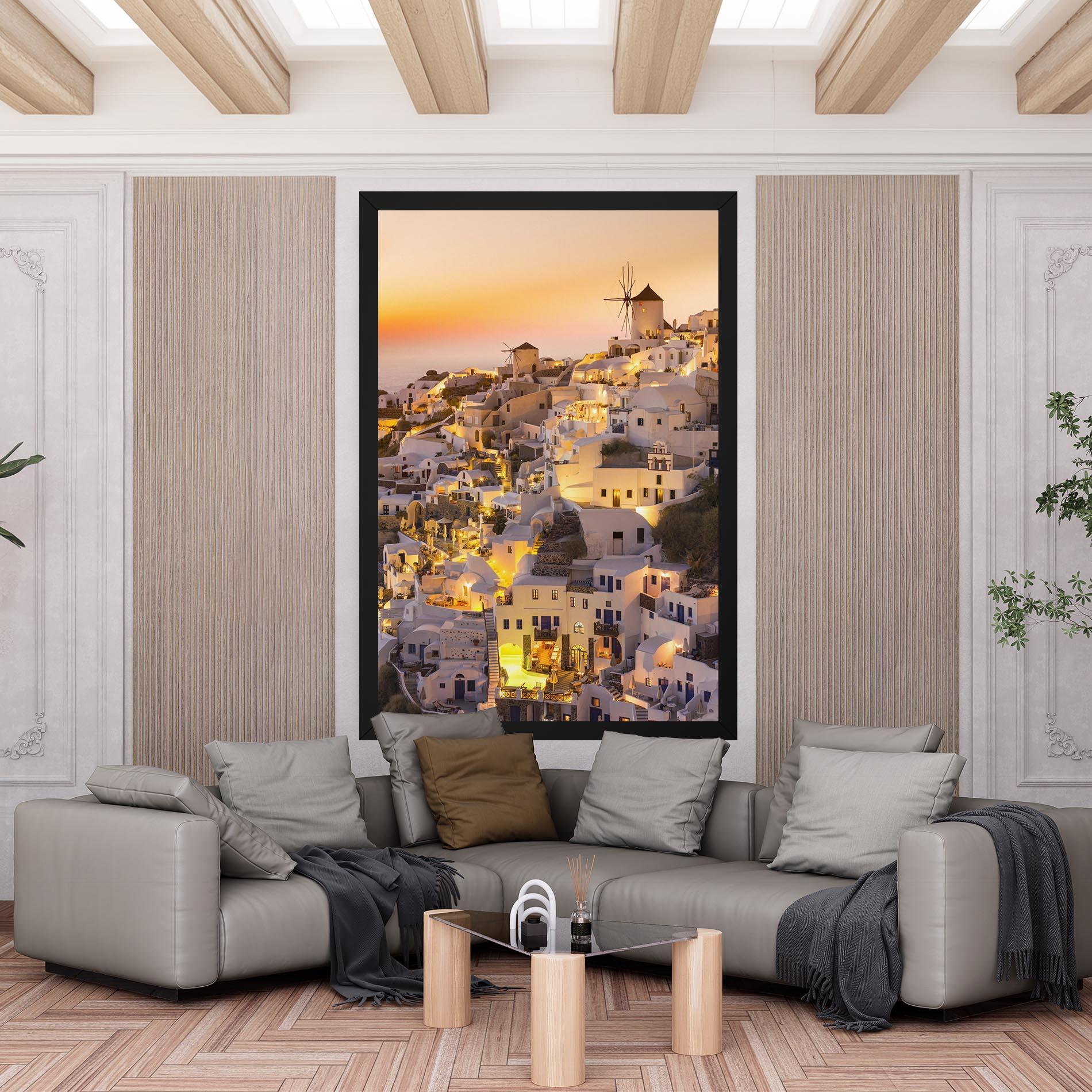Leinwandbild Santorini Greece mockup 6