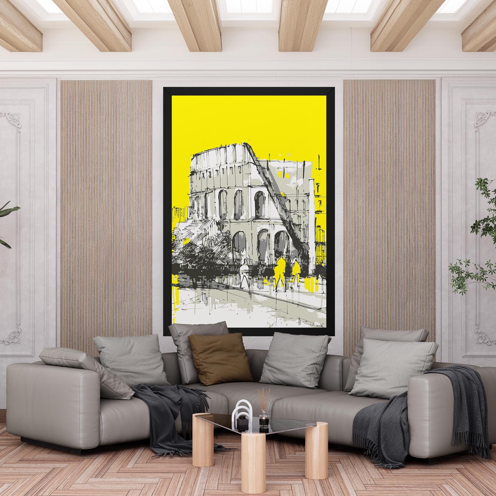 Yellow Colosseum mockup 6
