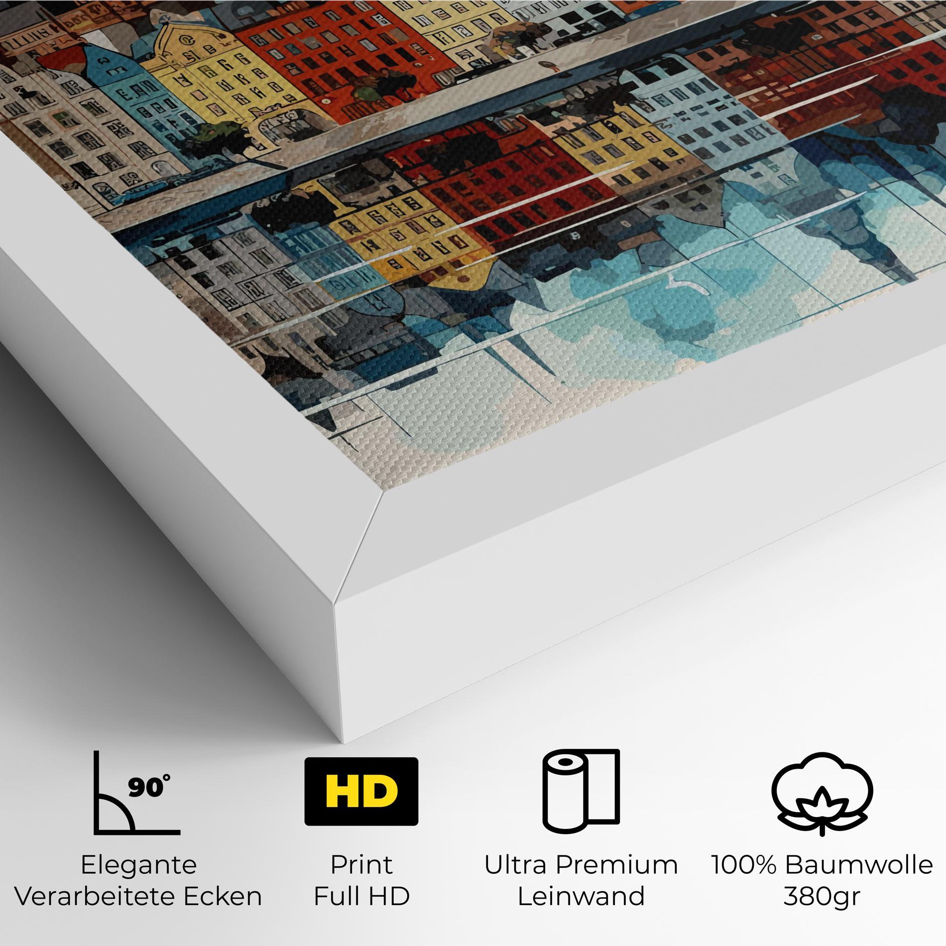 Leinwandbild German Buildings mockup 4