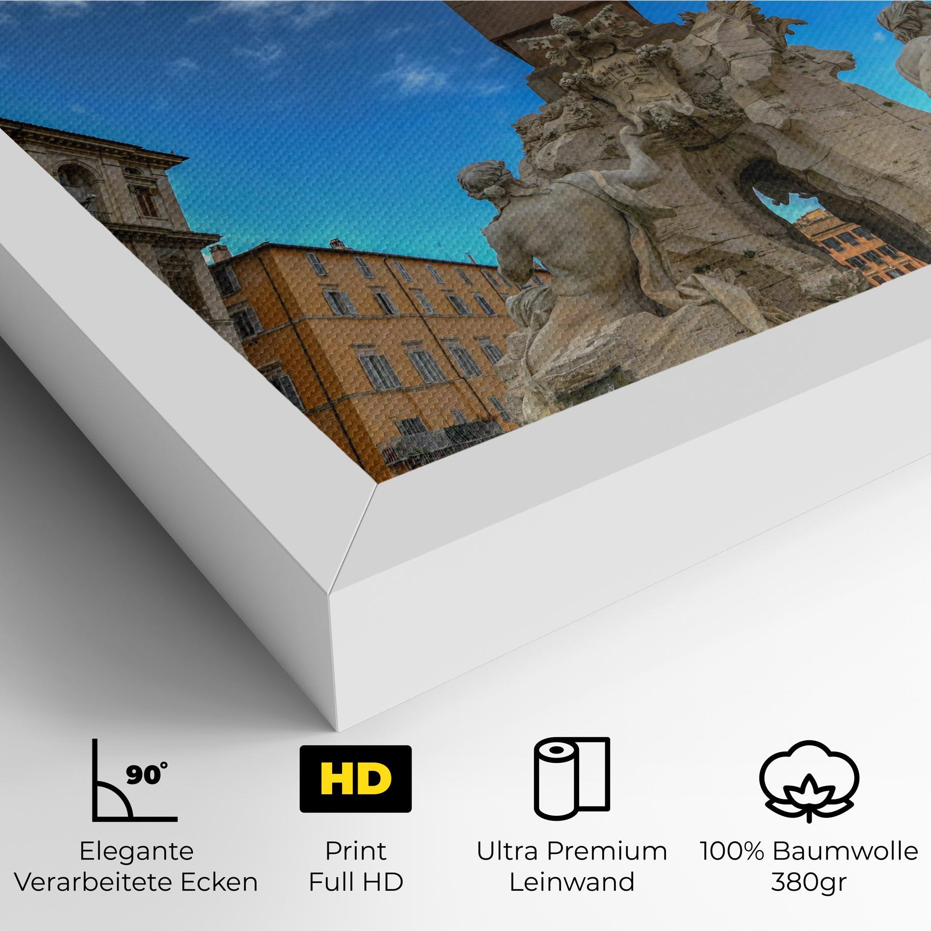 Leinwandbild Piazza Navona Italy mockup 4