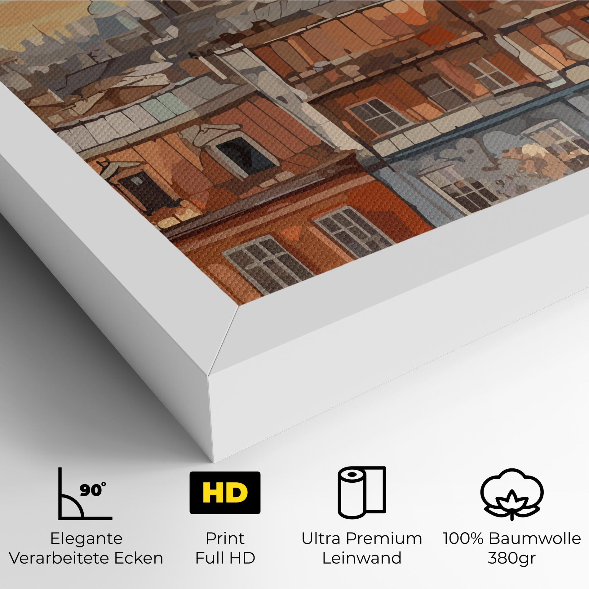 Leinwandbild Window City View mockup 4
