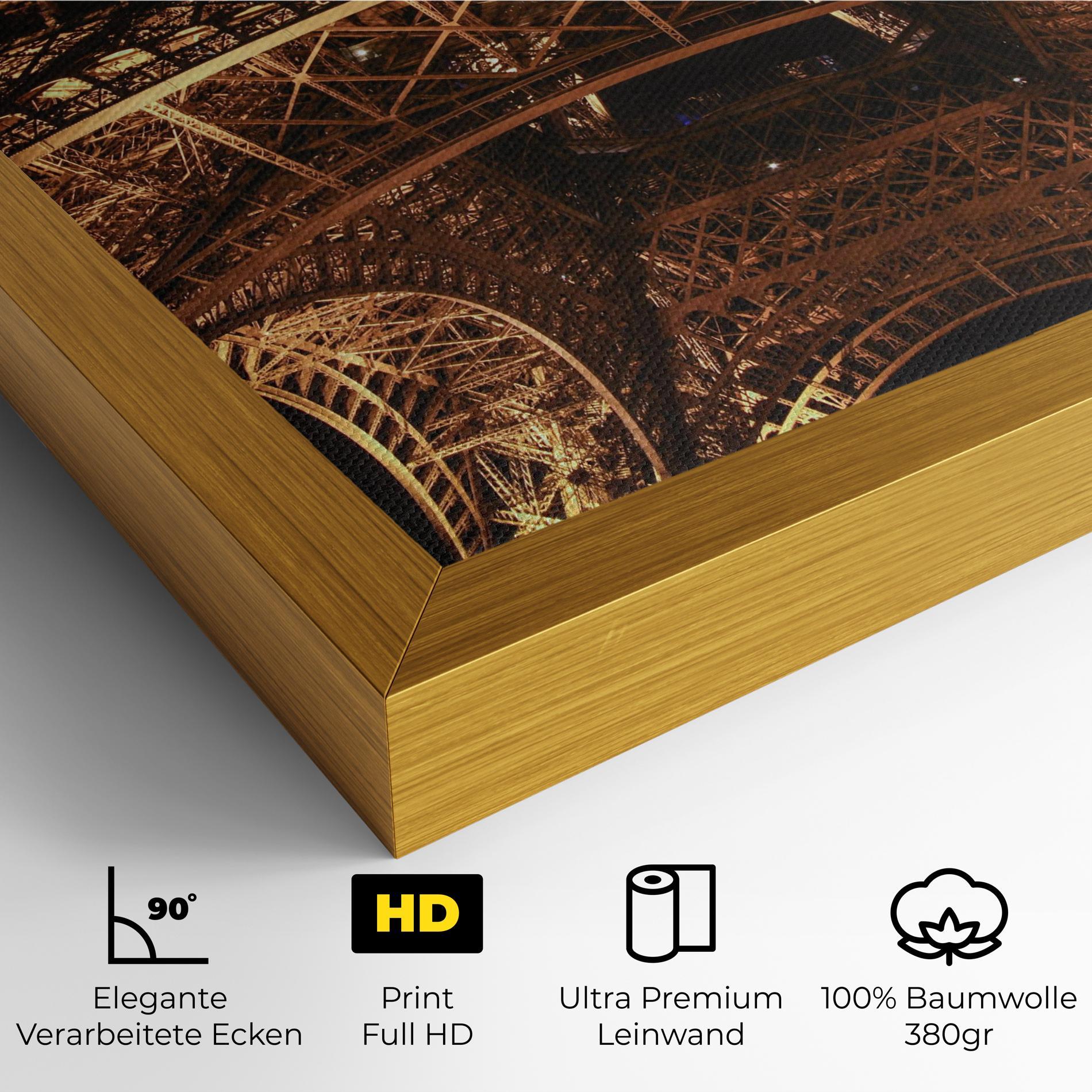 Leinwandbild Eiffel Tower At Night mockup 4