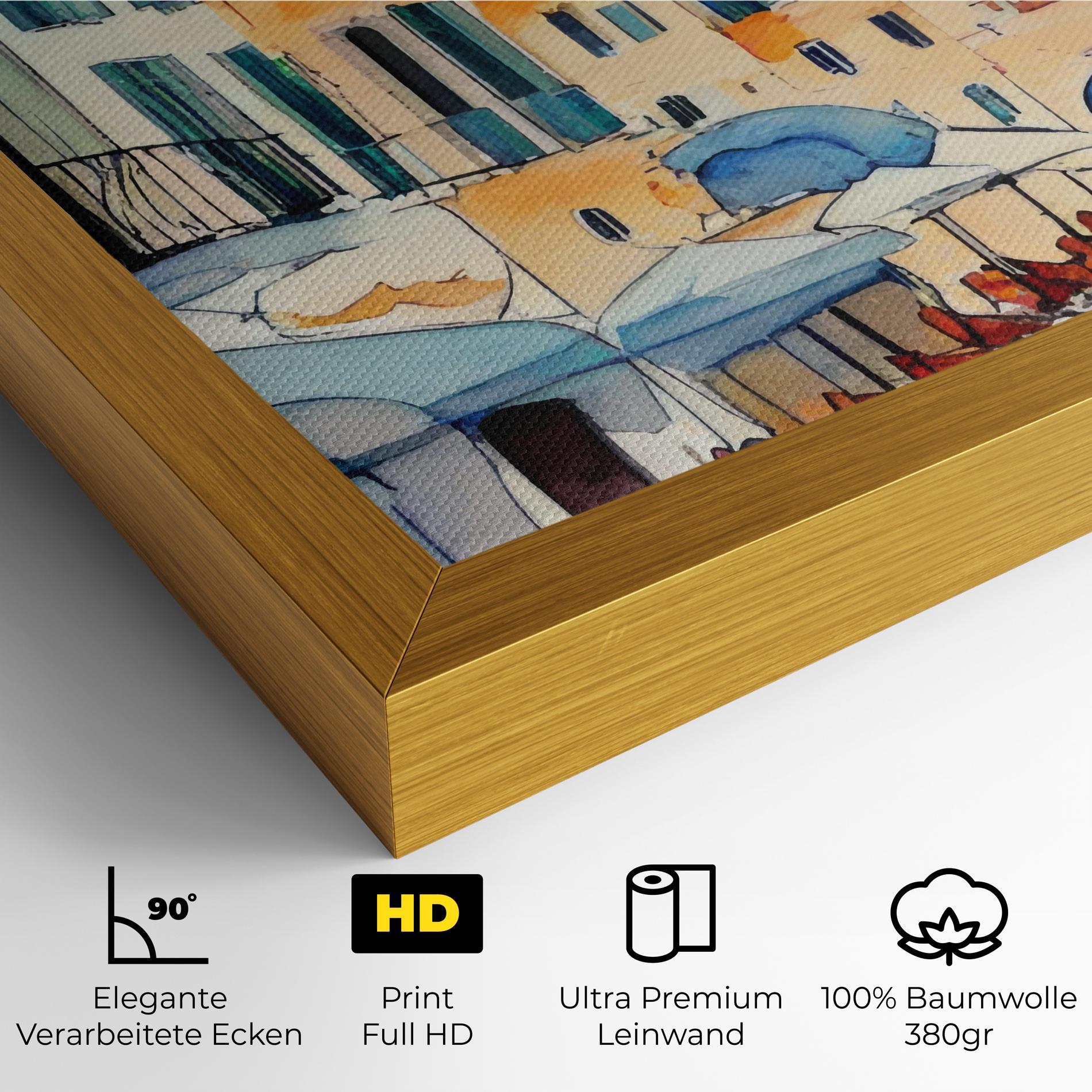 Leinwandbild France Watercolor mockup 4