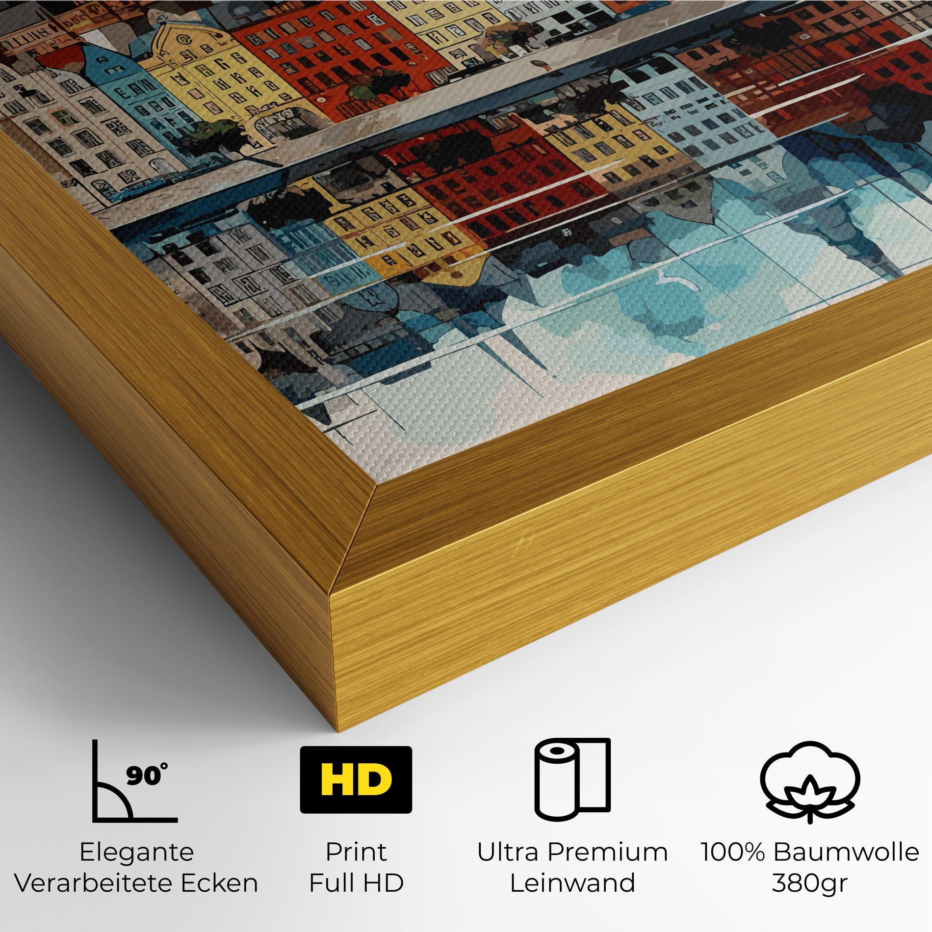 Leinwandbild German Buildings mockup 4