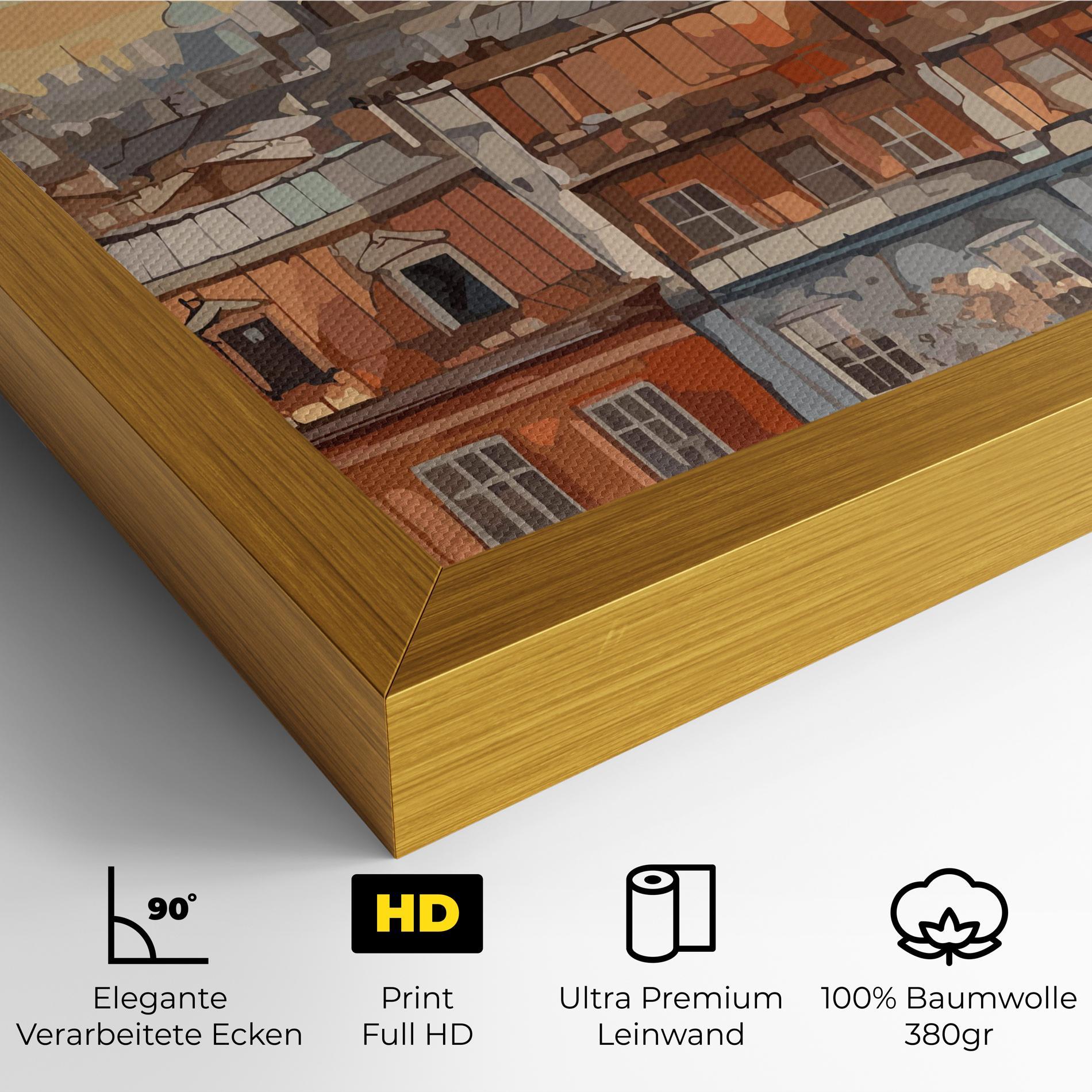 Leinwandbild Window City View mockup 4