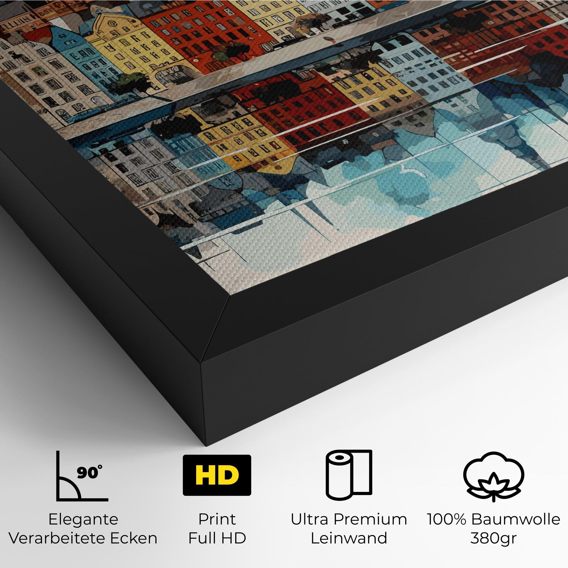 Leinwandbild German Buildings mockup 4