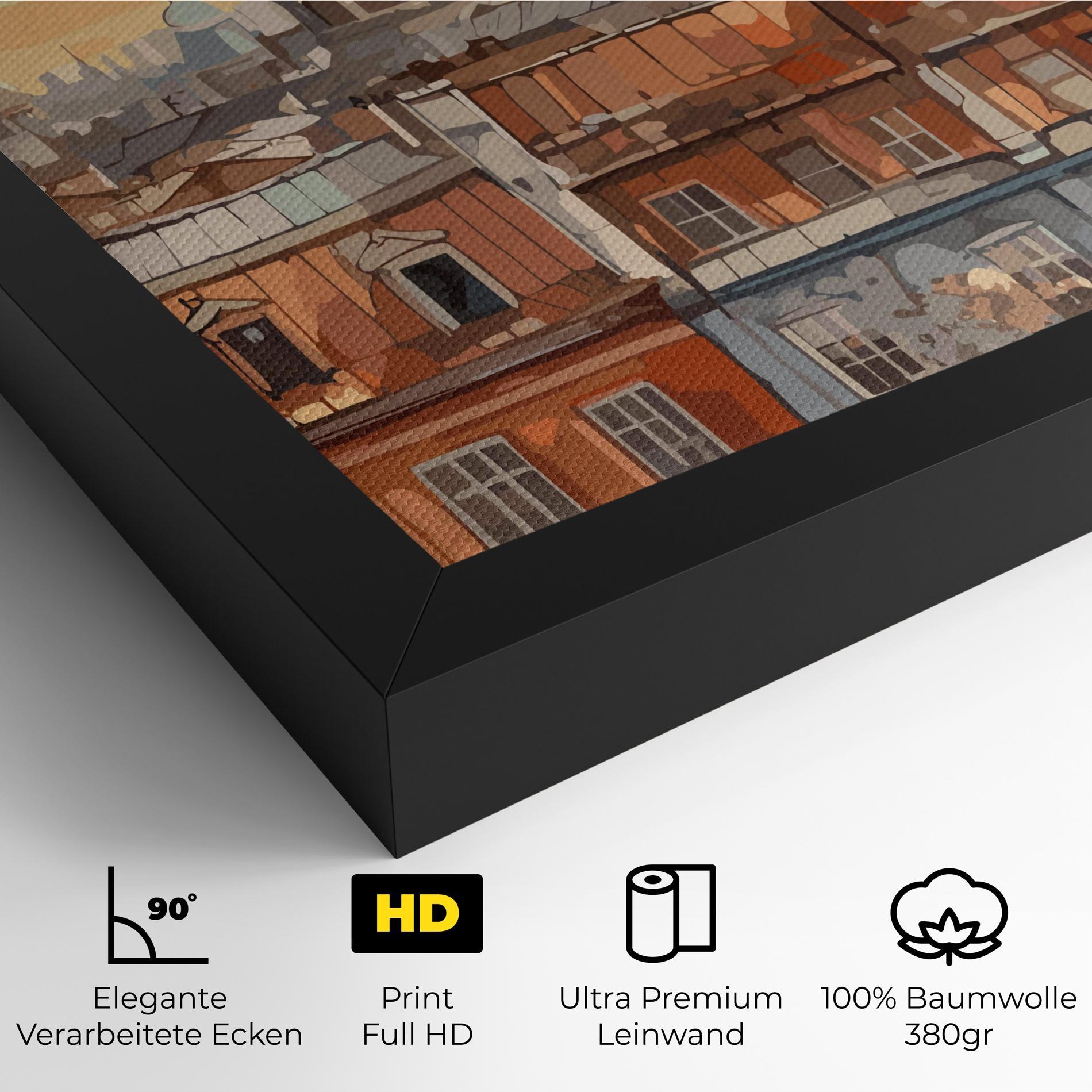 Leinwandbild Window City View mockup 4