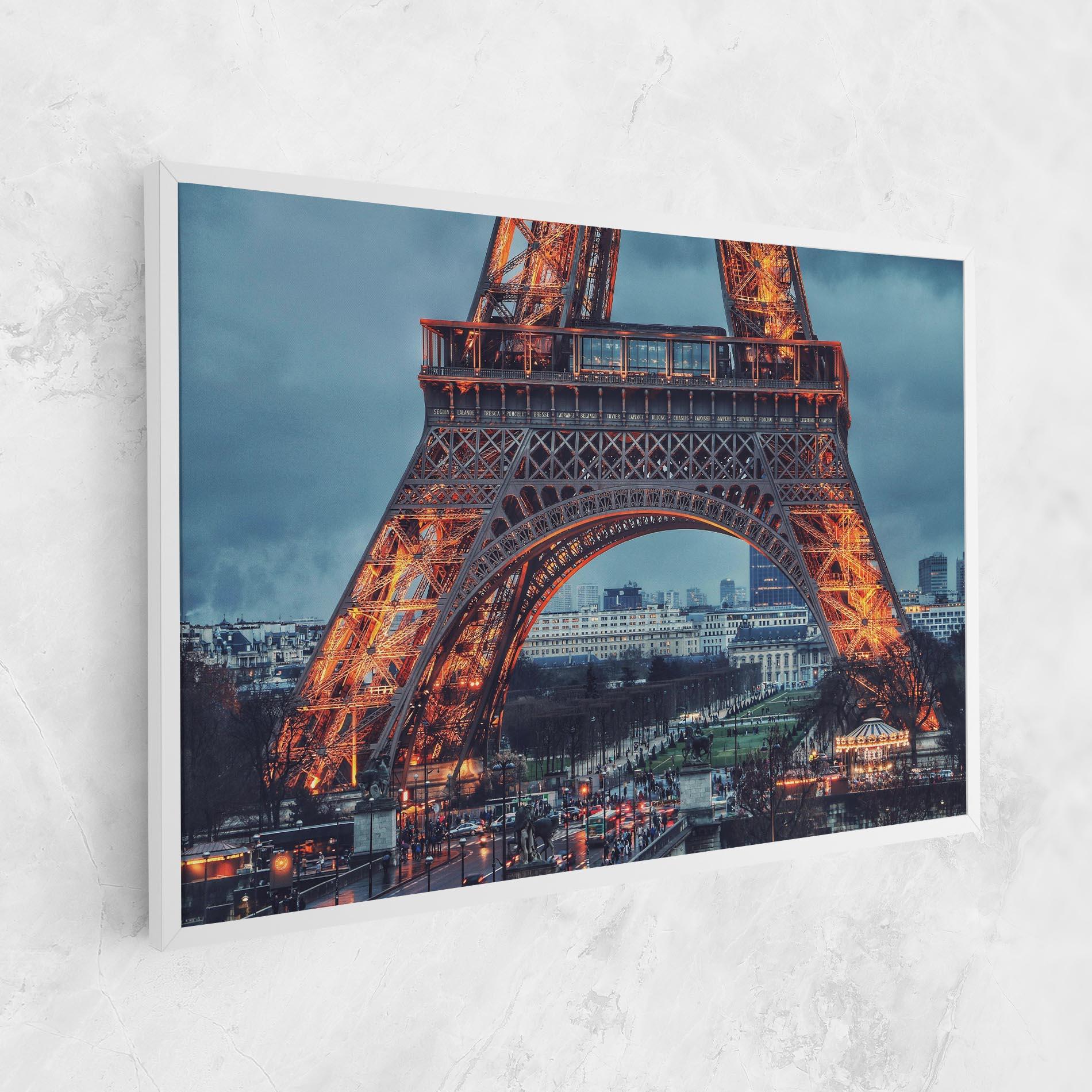 Leinwandbild Eiffel Tower Lights mockup 1