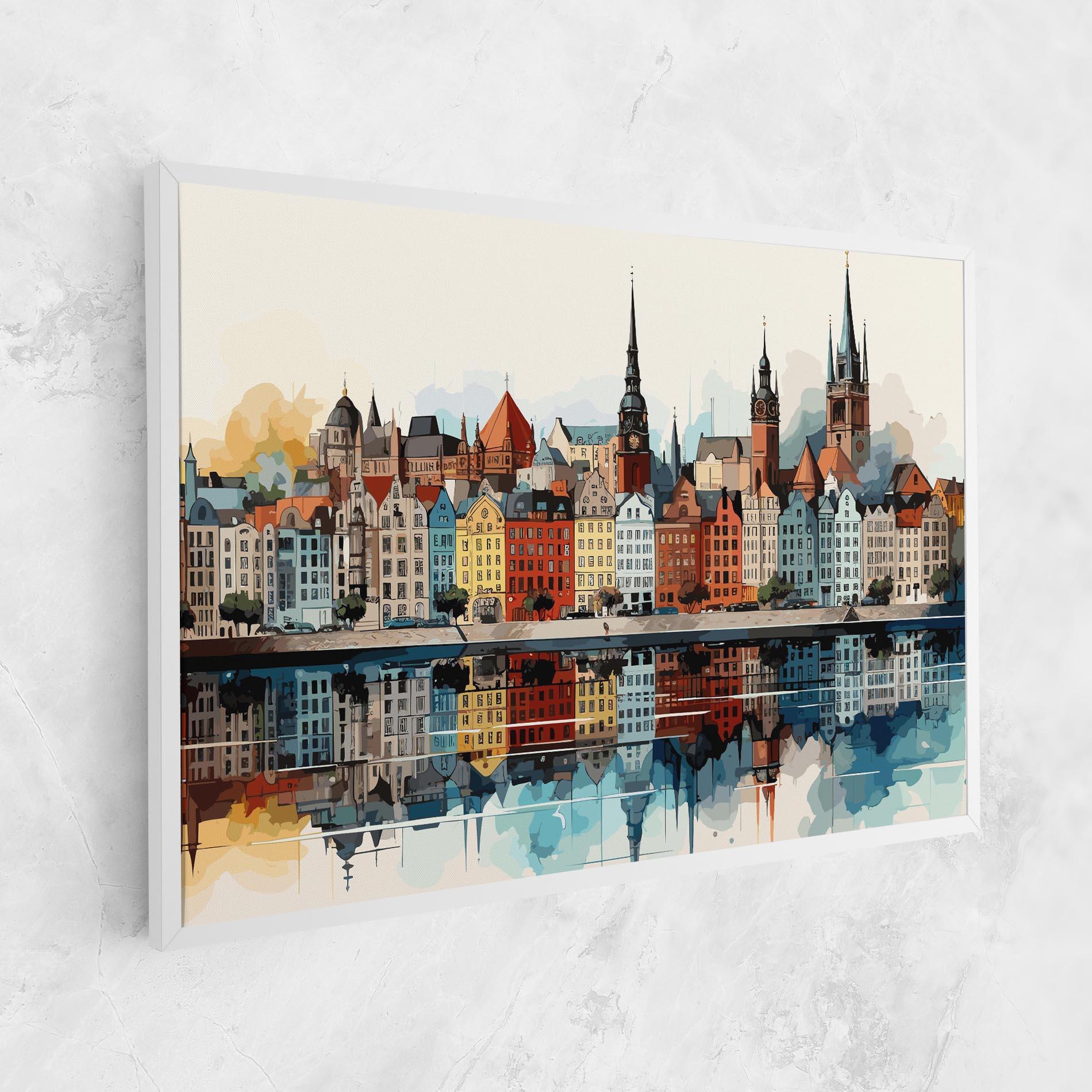 Leinwandbild German Buildings mockup 1