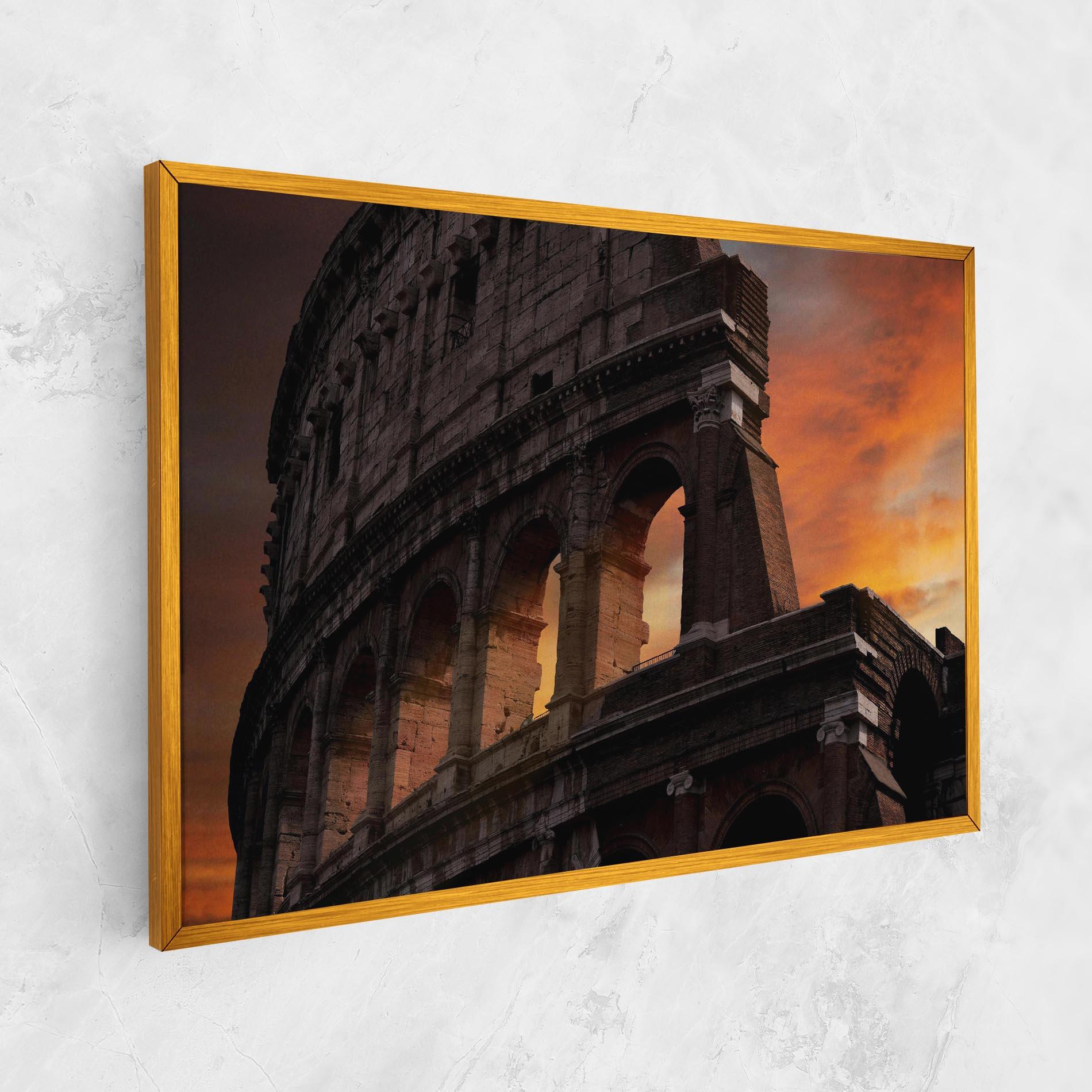 Leinwandbild Colosseum Sunset mockup 1