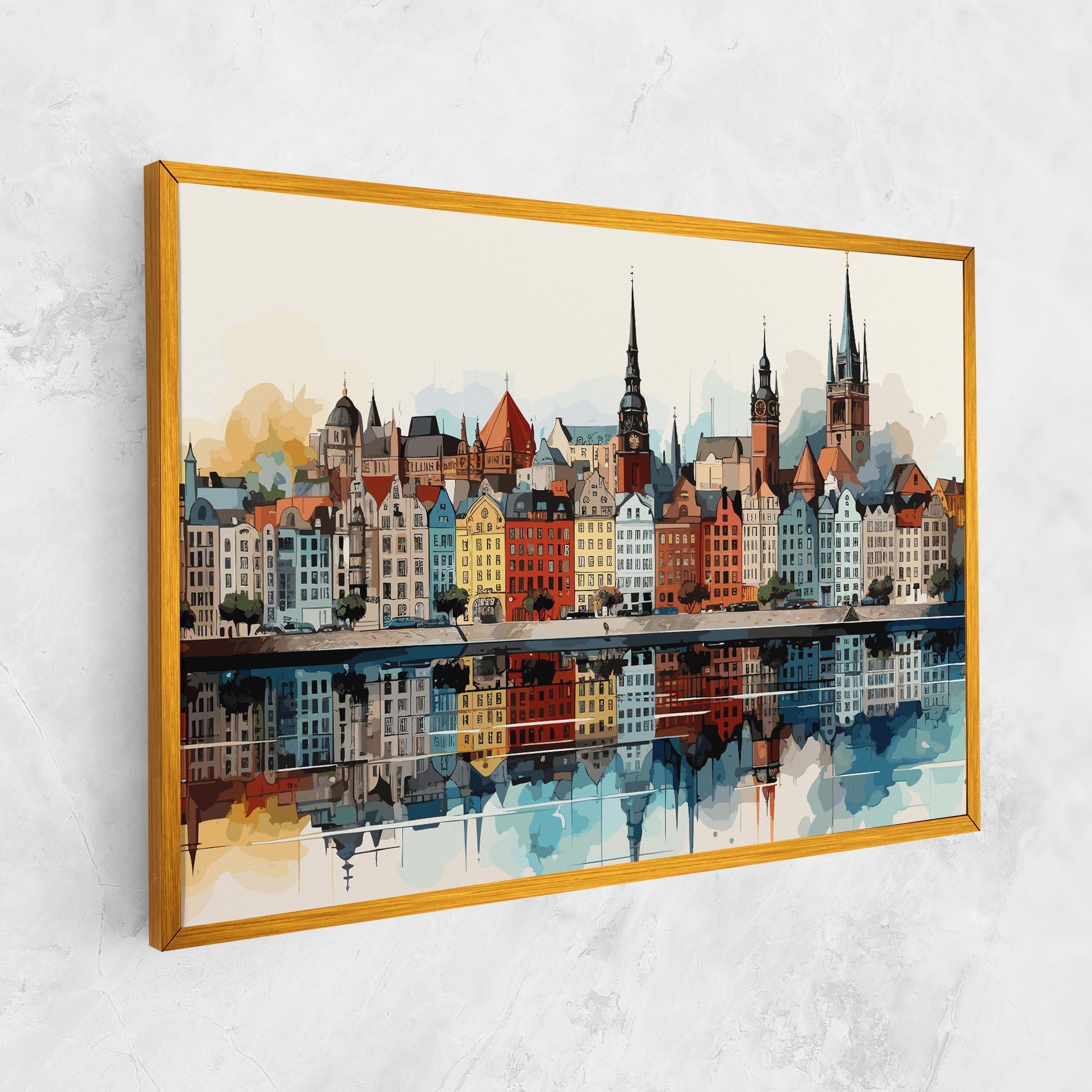 Leinwandbild German Buildings mockup 1