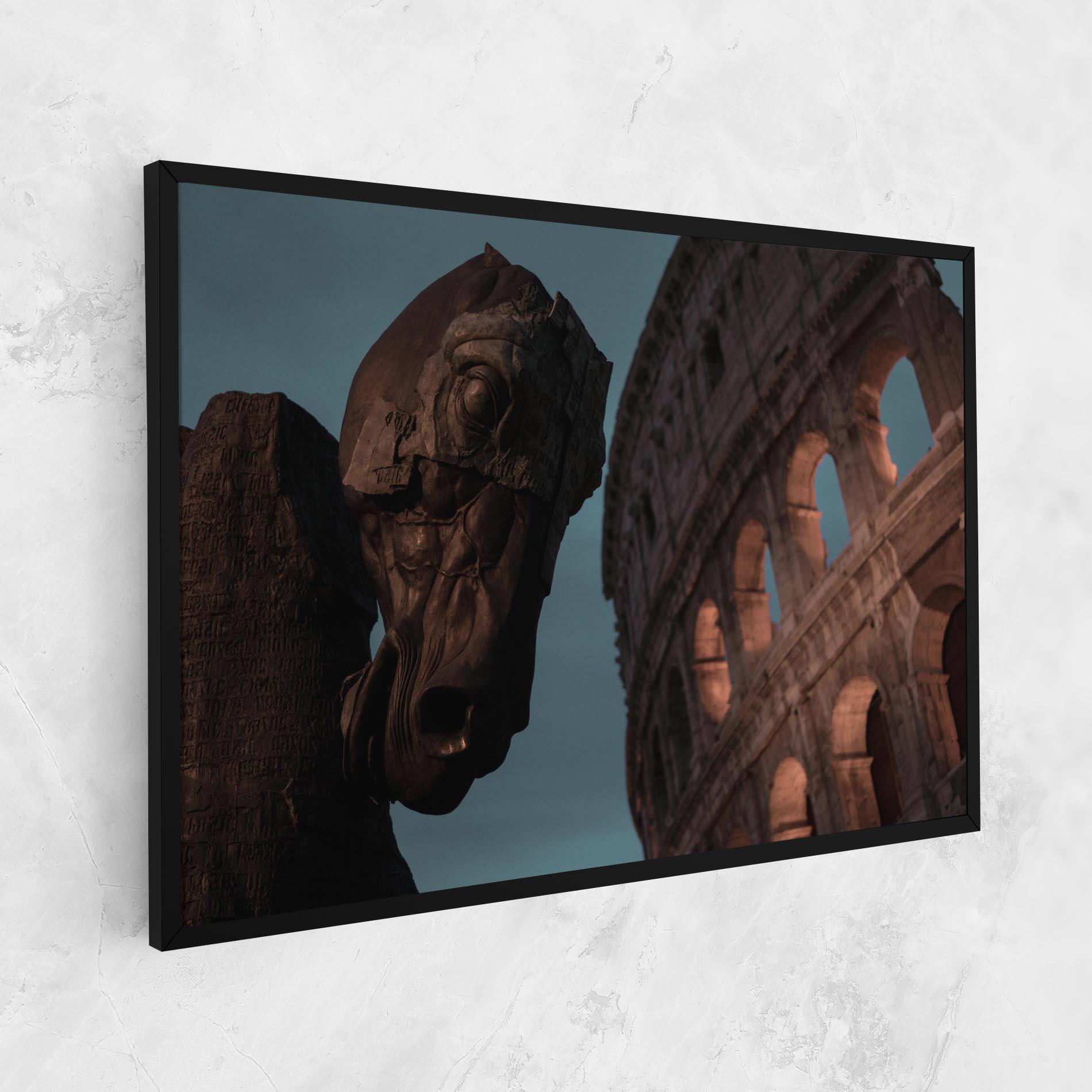 Leinwandbild Colosseum Horse mockup 1