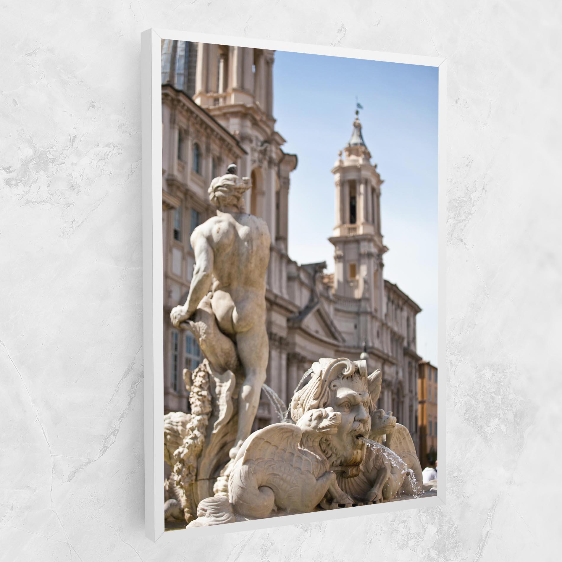 Leinwandbild Baroque Statue Italy mockup 1