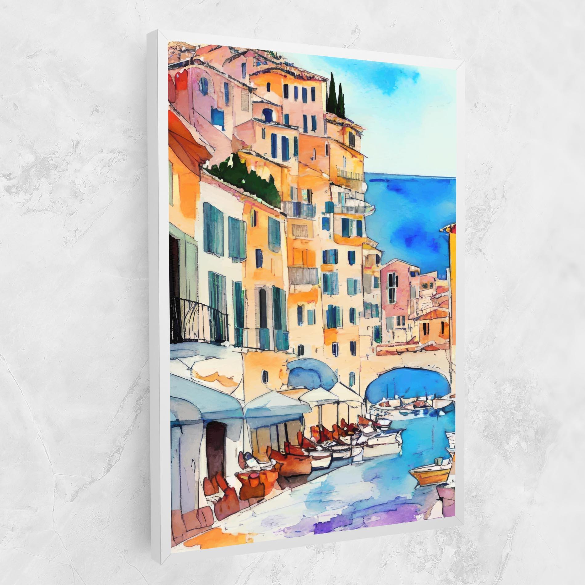 Leinwandbild France Watercolor mockup 1