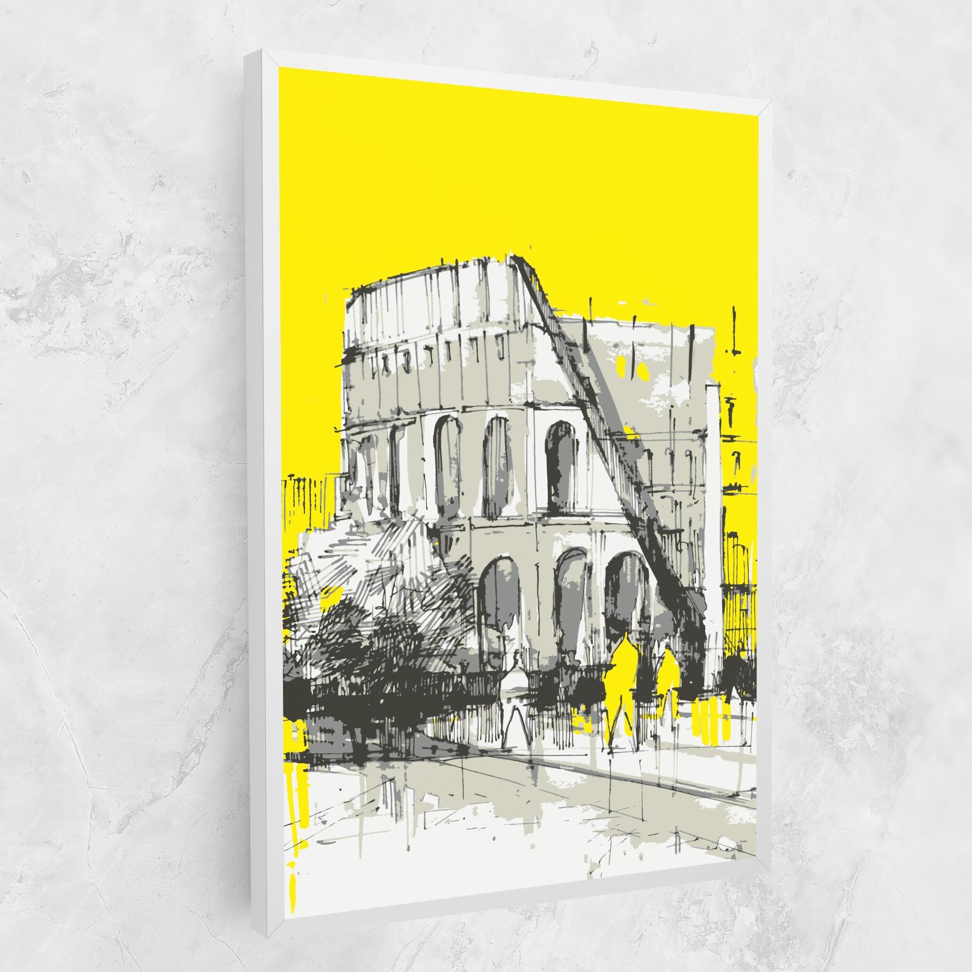 Leinwandbild Yellow Colosseum mockup 1
