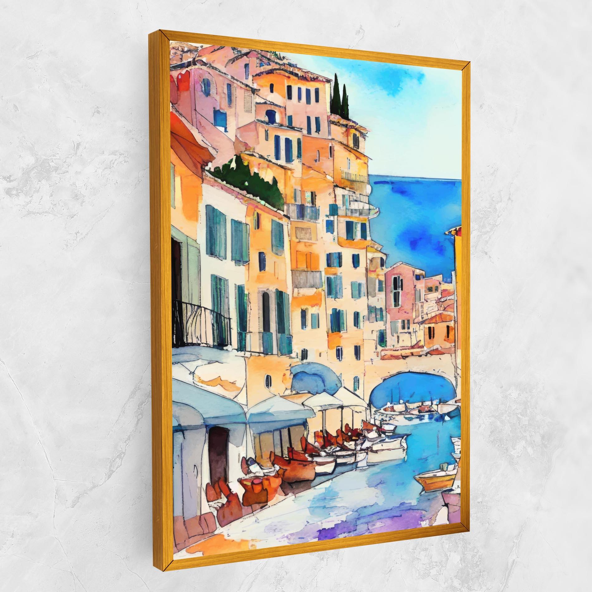 Leinwandbild France Watercolor mockup 1