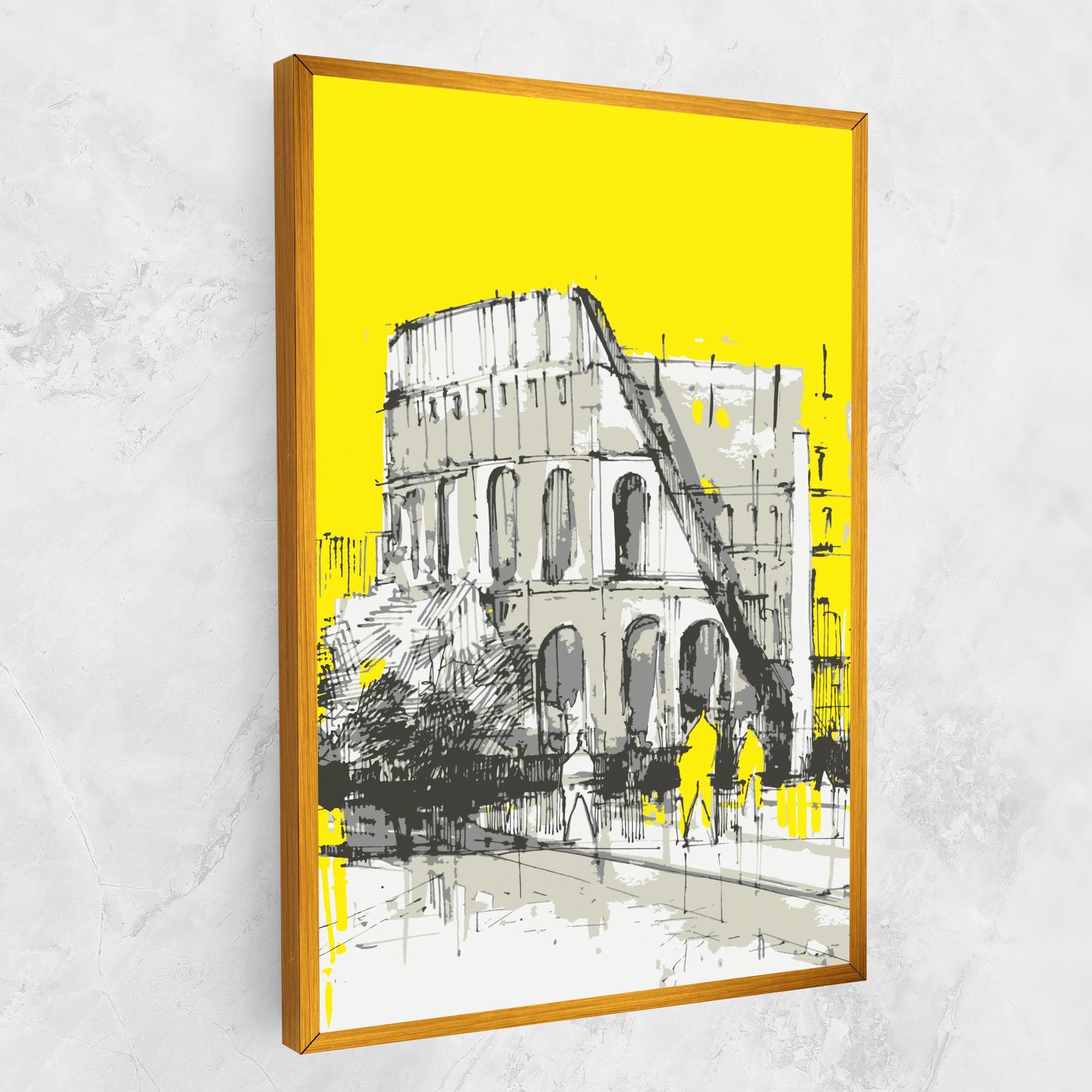 Yellow Colosseum mockup 1