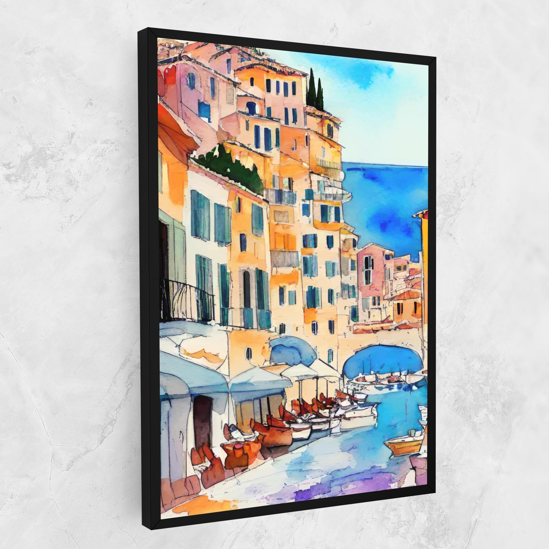 Leinwandbild France Watercolor mockup 1