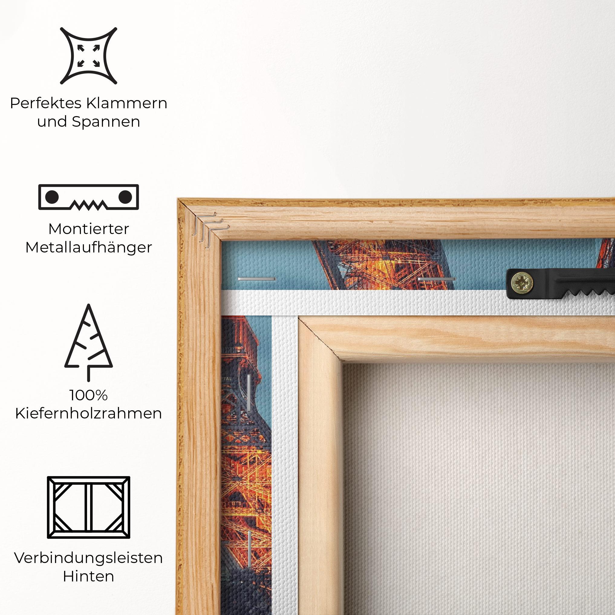 Leinwandbild Eiffel Tower Lights mockup 5