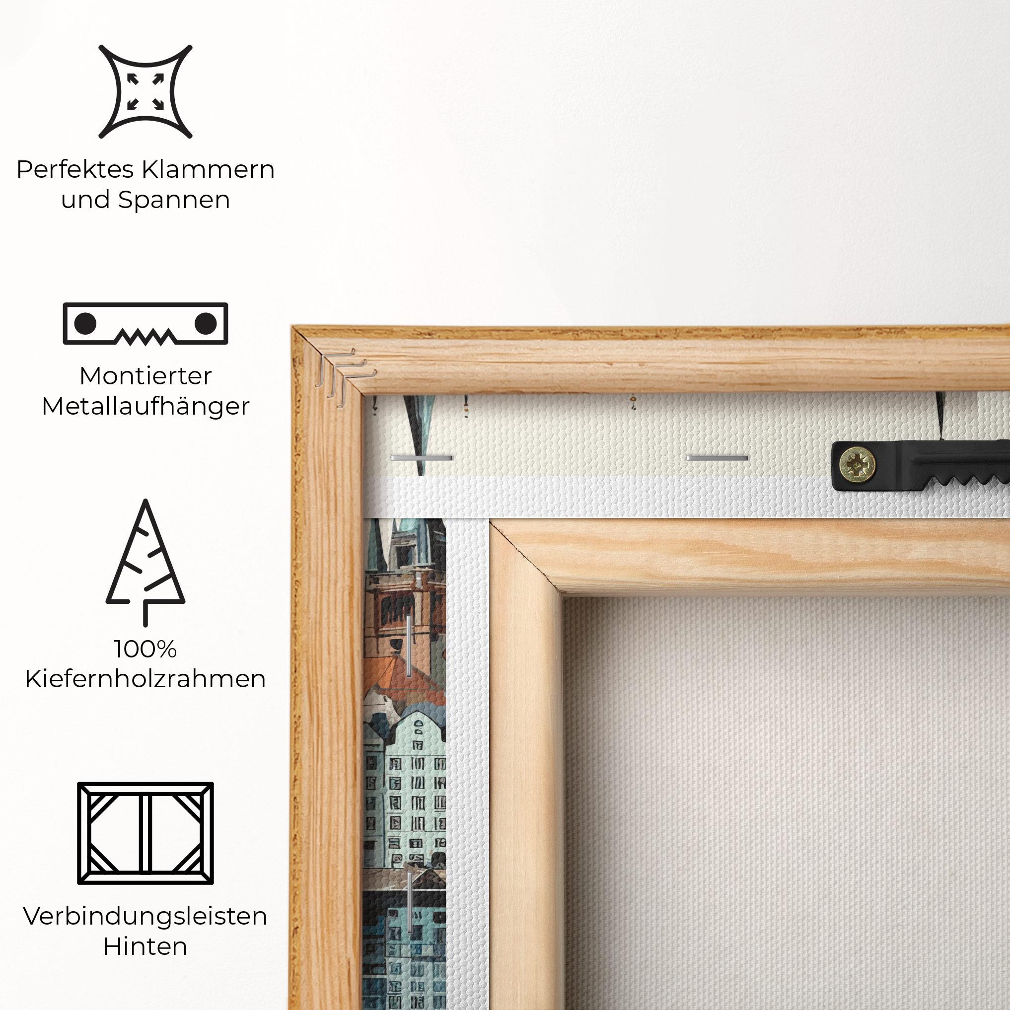 Leinwandbild German Buildings mockup 5