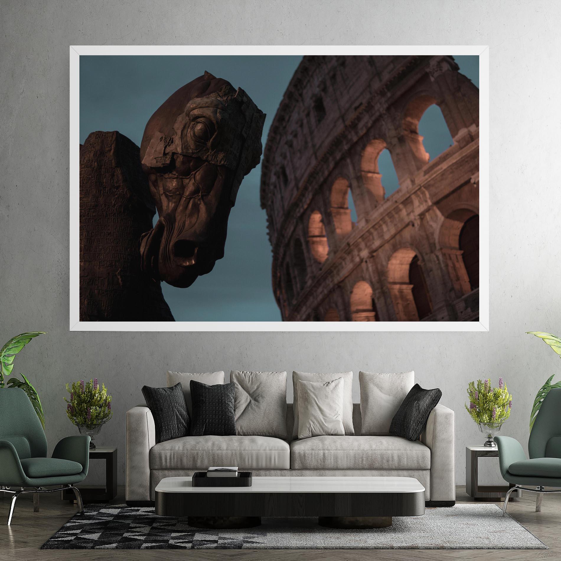 Leinwandbild Colosseum Horse mockup 7