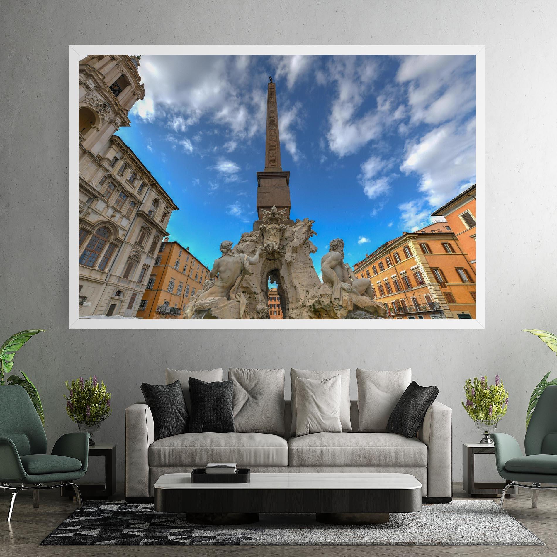 Leinwandbild Piazza Navona Italy mockup 7