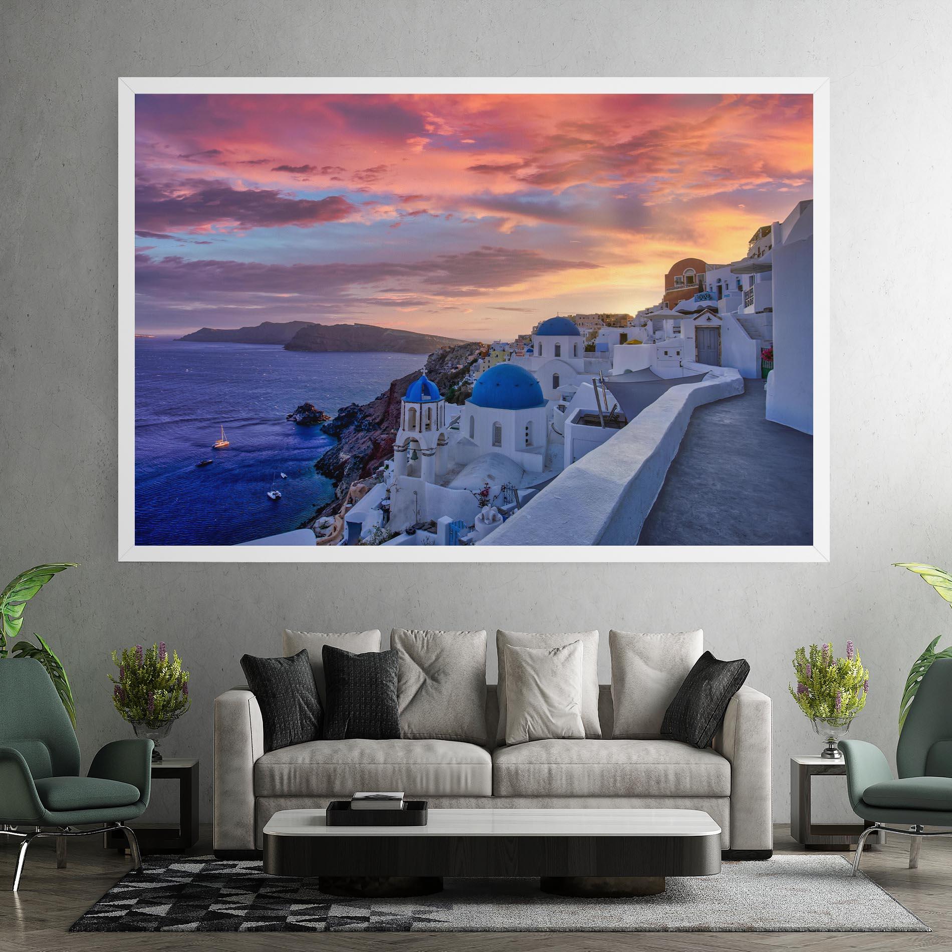 Leinwandbild Santorini View mockup 7