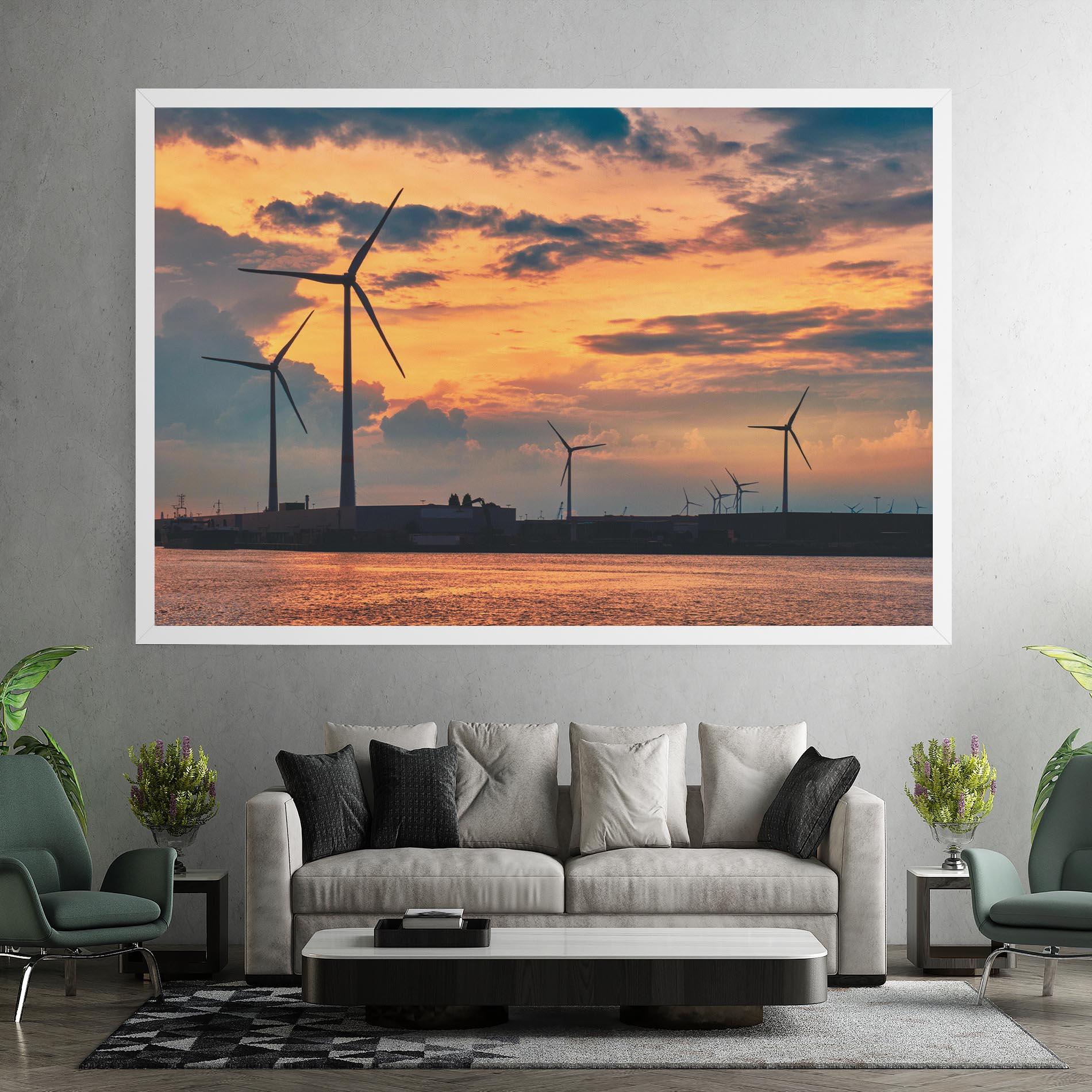 Leinwandbild Sunset Belgium mockup 7