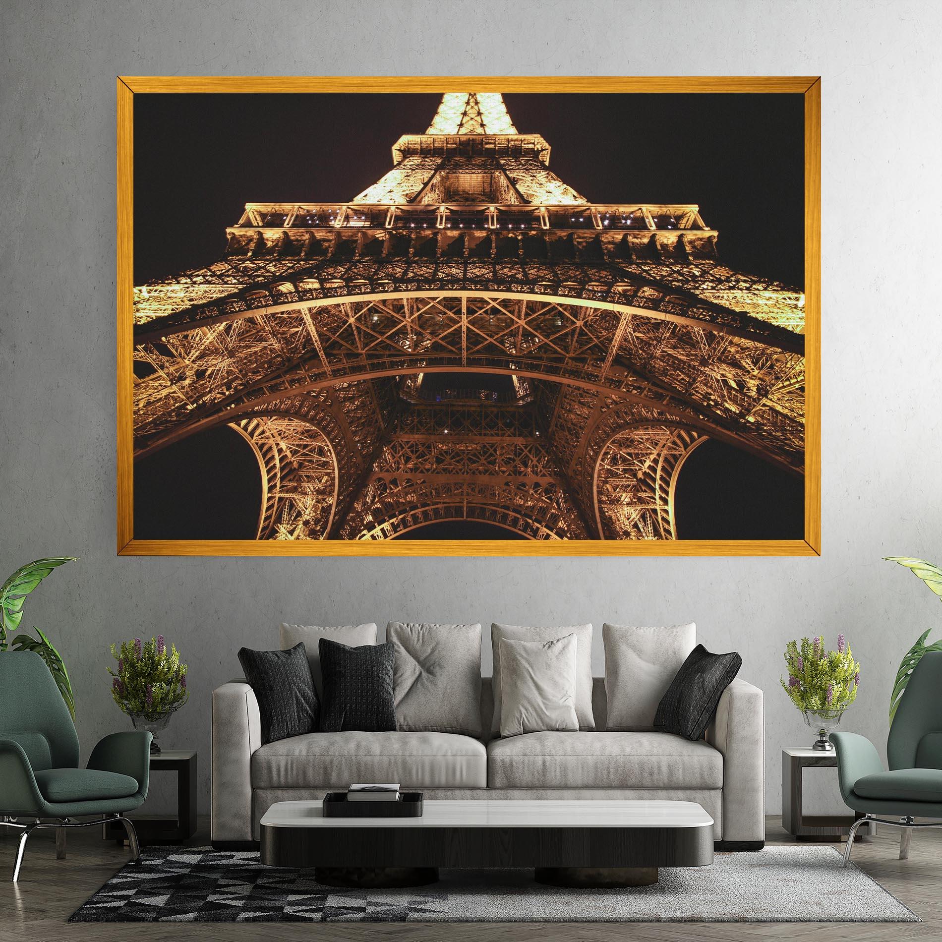 Leinwandbild Eiffel Tower At Night mockup 7