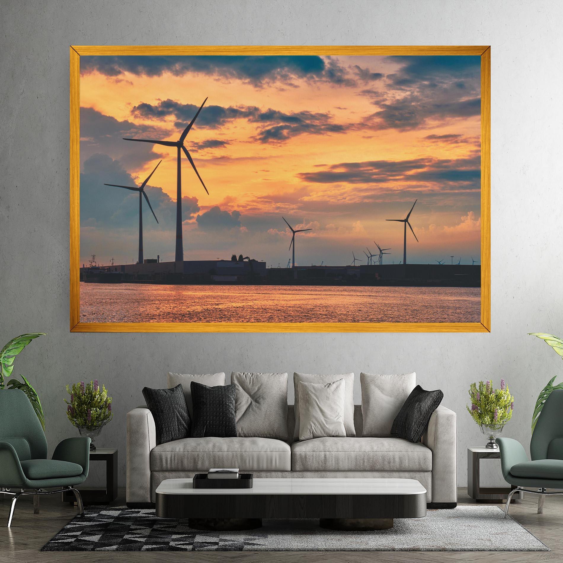 Leinwandbild Sunset Belgium mockup 7