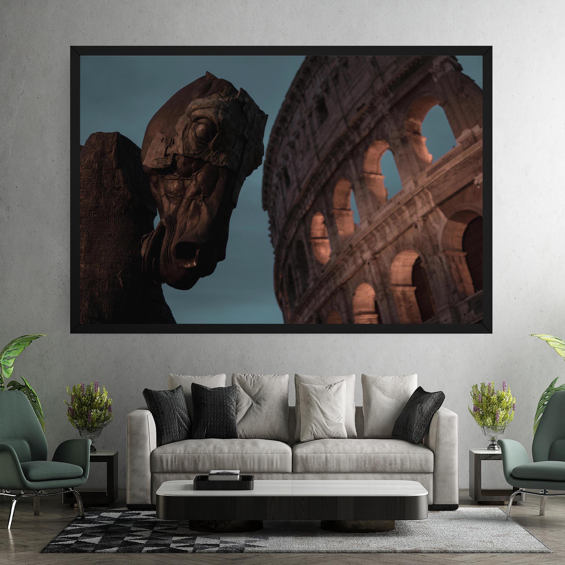 Leinwandbild Colosseum Horse mockup 7