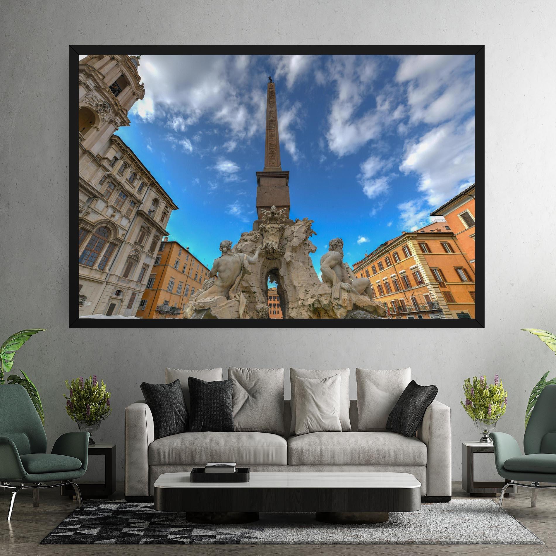 Leinwandbild Piazza Navona Italy mockup 7
